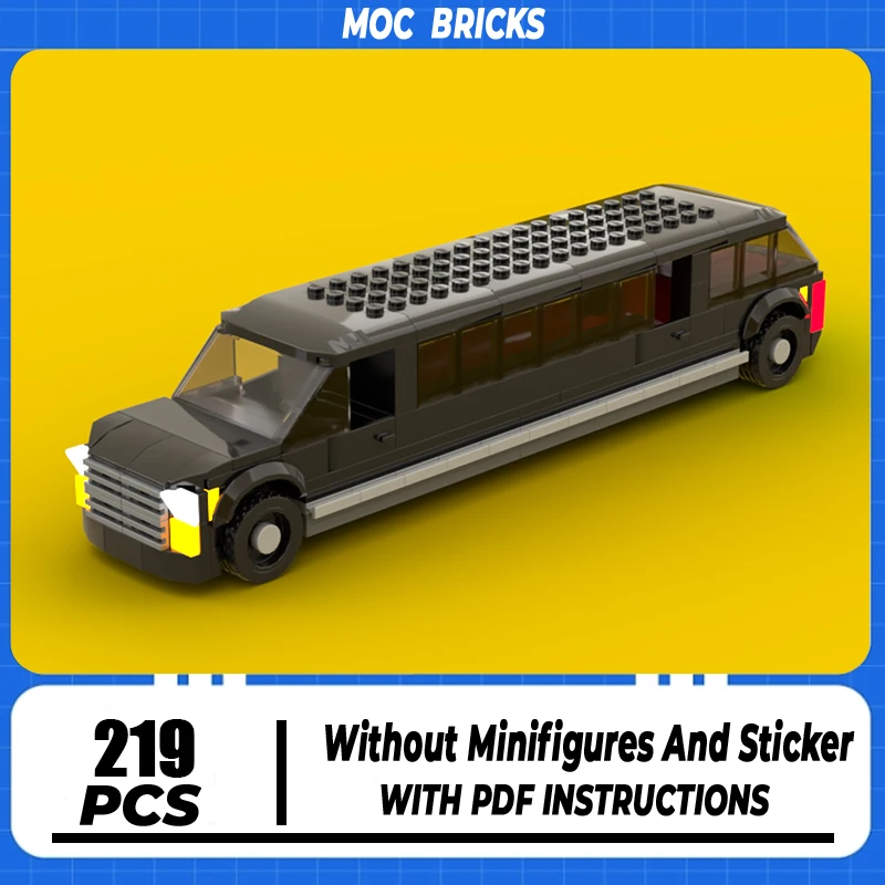 Urban Vehicle Model Moc Building Blocks City TLimousine Model Technology Brick DIY Assembly Construction Toy Holiday Gifts
Urban Vehicle Model Moc Building Blocks City TLimousine Model Technology Brick DIY Assembly Construction Toy Holiday Gifts