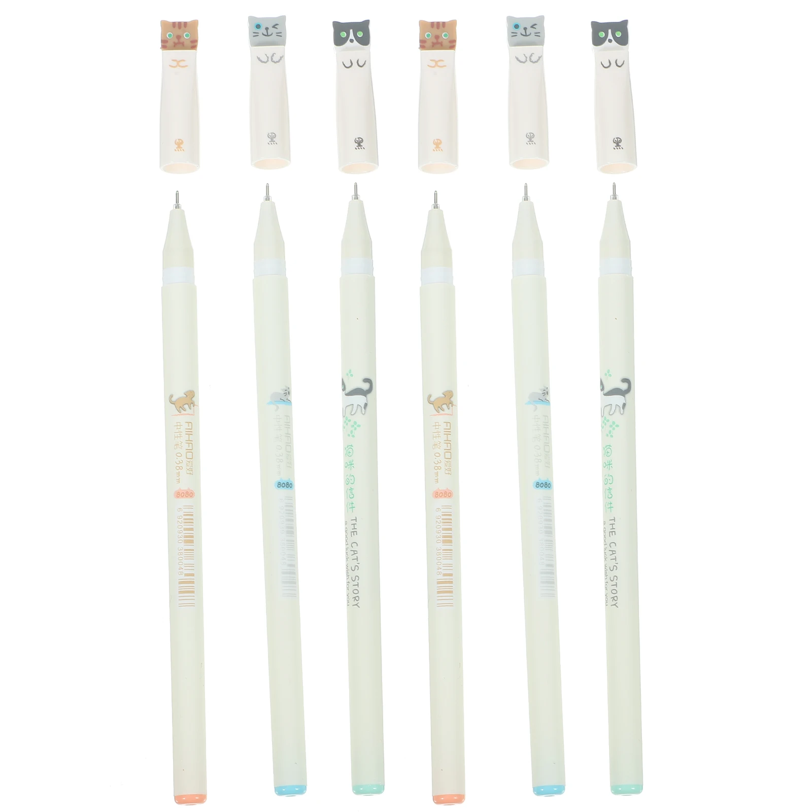 6 Pcs Black Pens 0.38mm Fine Tip Cute Cat Design Plastic Material Smooth Writing Feeling Student Office Use
6 Pcs Black Pens 0.38mm Fine Tip Cute Cat Design Plastic Material Smooth Writing Feeling Student Office Use