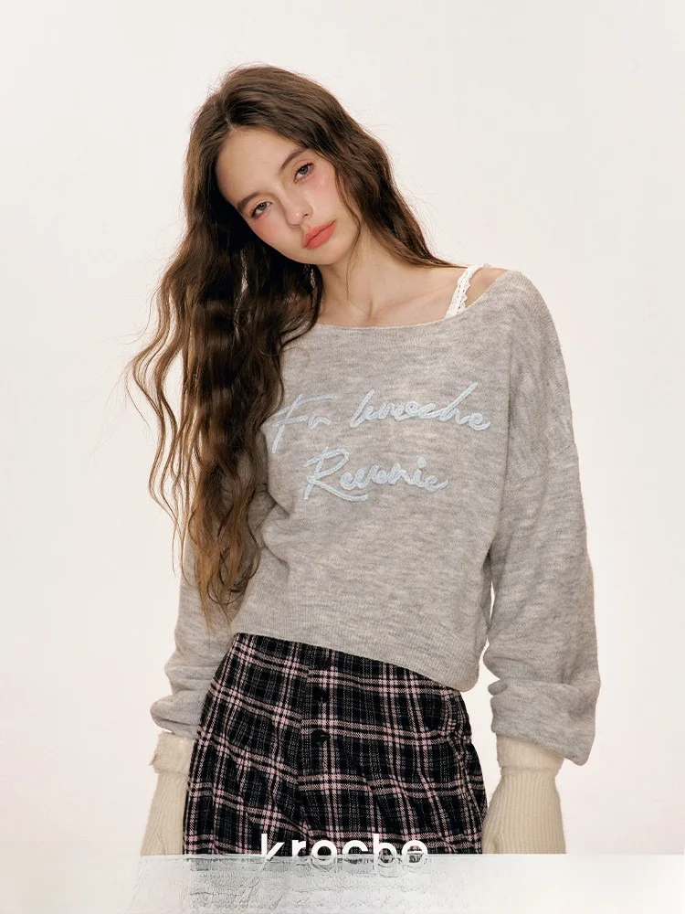 Вязаный топ Kroche Lazy Color Block ручной работы, свободный крой, с одним открытым плечом, контрастная расцветка, повседневный стиль, полиэстер
Вязаный топ Kroche Lazy Color Block ручной работы, свободный крой, с одним открытым плечом, контрастная расцветка, повседневный стиль, полиэстер