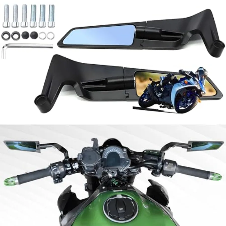 Motorcycle Rear View Mirrors, Stealth Wind Wing Side Mirrors Compatible with 2025 Z400 Z650 Z900 Z1000 125 200 250 390 690 790
Motorcycle Rear View Mirrors, Stealth Wind Wing Side Mirrors Compatible with 2025 Z400 Z650 Z900 Z1000 125 200 250 390 690 790