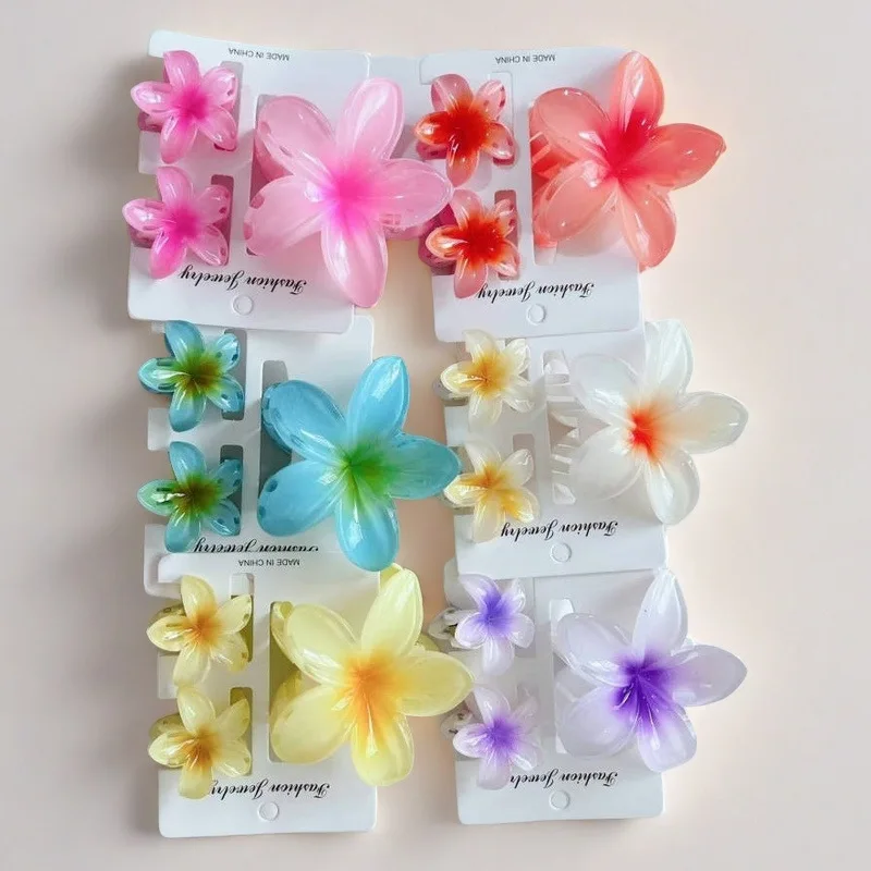 3Pcs/Set Sweet Flower Colroful Gradient Hair Claws Ponytail Cip Clamp Barrettes Hairpins for Women Girl Beach Hair Accessories
3Pcs/Set Sweet Flower Colroful Gradient Hair Claws Ponytail Cip Clamp Barrettes Hairpins for Women Girl Beach Hair Accessories