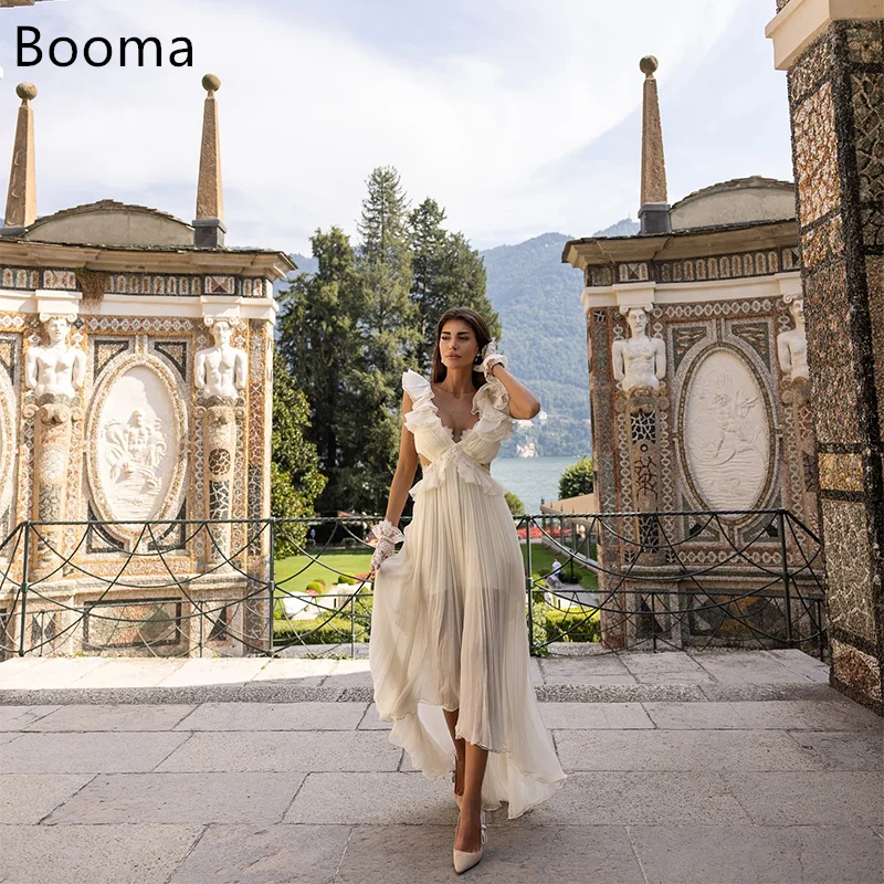 Booma A-Line Simple Elegant Wedding Dresses Pleat V-Neck Sleeveless Pleat Chiffon Brides Gown Custom Made 2025
Booma A-Line Simple Elegant Wedding Dresses Pleat V-Neck Sleeveless Pleat Chiffon Brides Gown Custom Made 2025