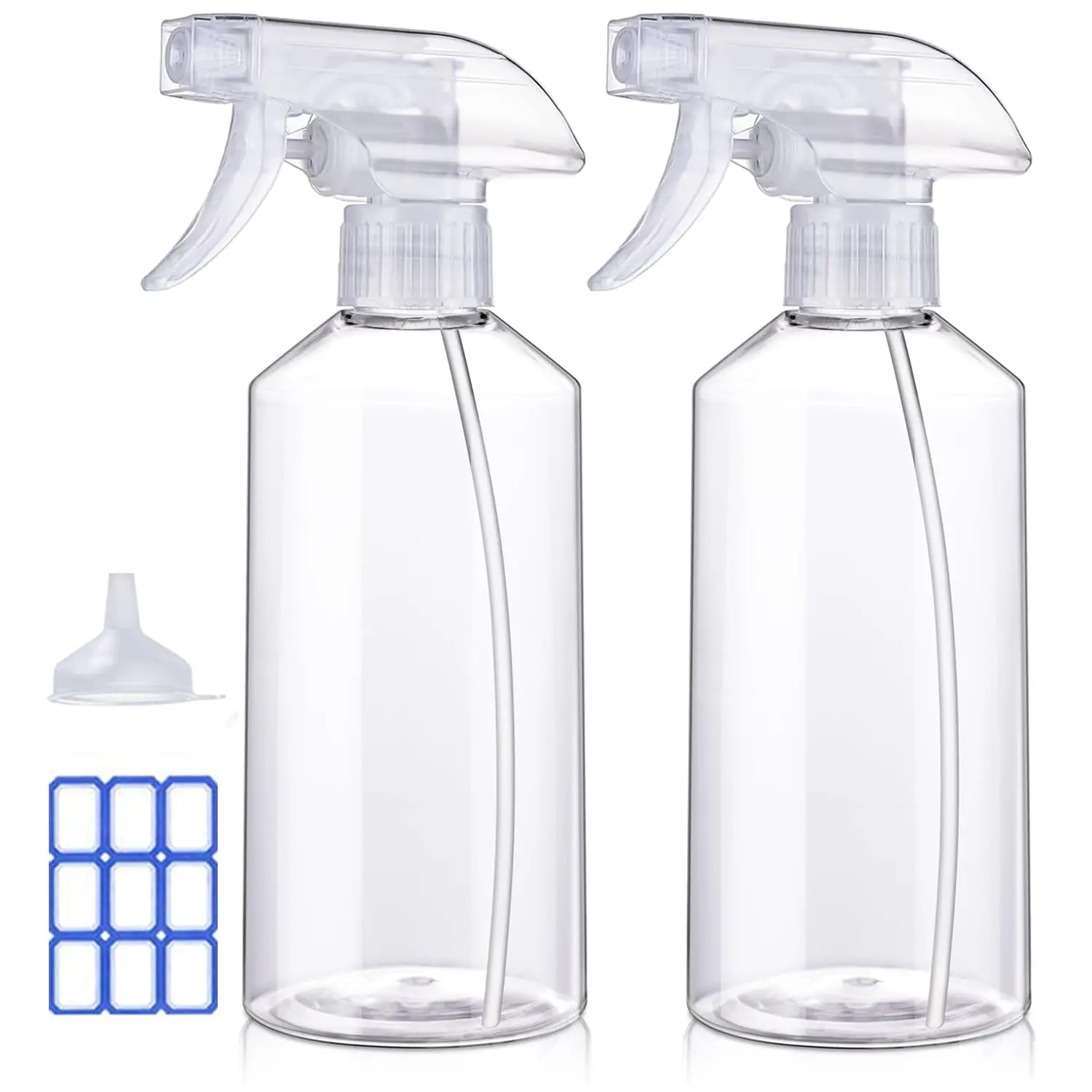 Adjustable Spray Bottles 16.9oz 2-Pack for Cleaning - No Leak Fine Mist Mister with Adjustable Nozzle for Hair Plants and Pets
Adjustable Spray Bottles 16.9oz 2-Pack for Cleaning - No Leak Fine Mist Mister with Adjustable Nozzle for Hair Plants and Pets