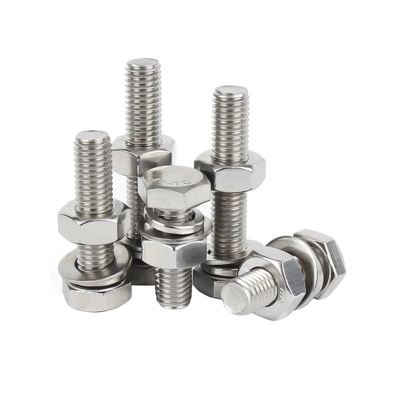 M3-M16 304 Stainless Steel Hex Bolt Nut Washer Set / Outer Hexagon Screw Kit with Lock Washers & Flat Washers (10-50pcs)
M3-M16 304 Stainless Steel Hex Bolt Nut Washer Set / Outer Hexagon Screw Kit with Lock Washers & Flat Washers (10-50pcs)