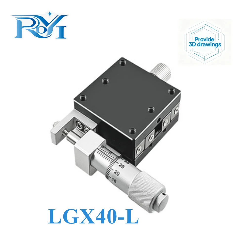 X Axis 40mm LGX40-L LGX40-C LGX40-R Knob Micrometer Sliding Stage Steel Bar Ball Type Platform Manual Displacement Sliding Table
X Axis 40mm LGX40-L LGX40-C LGX40-R Knob Micrometer Sliding Stage Steel Bar Ball Type Platform Manual Displacement Sliding Table