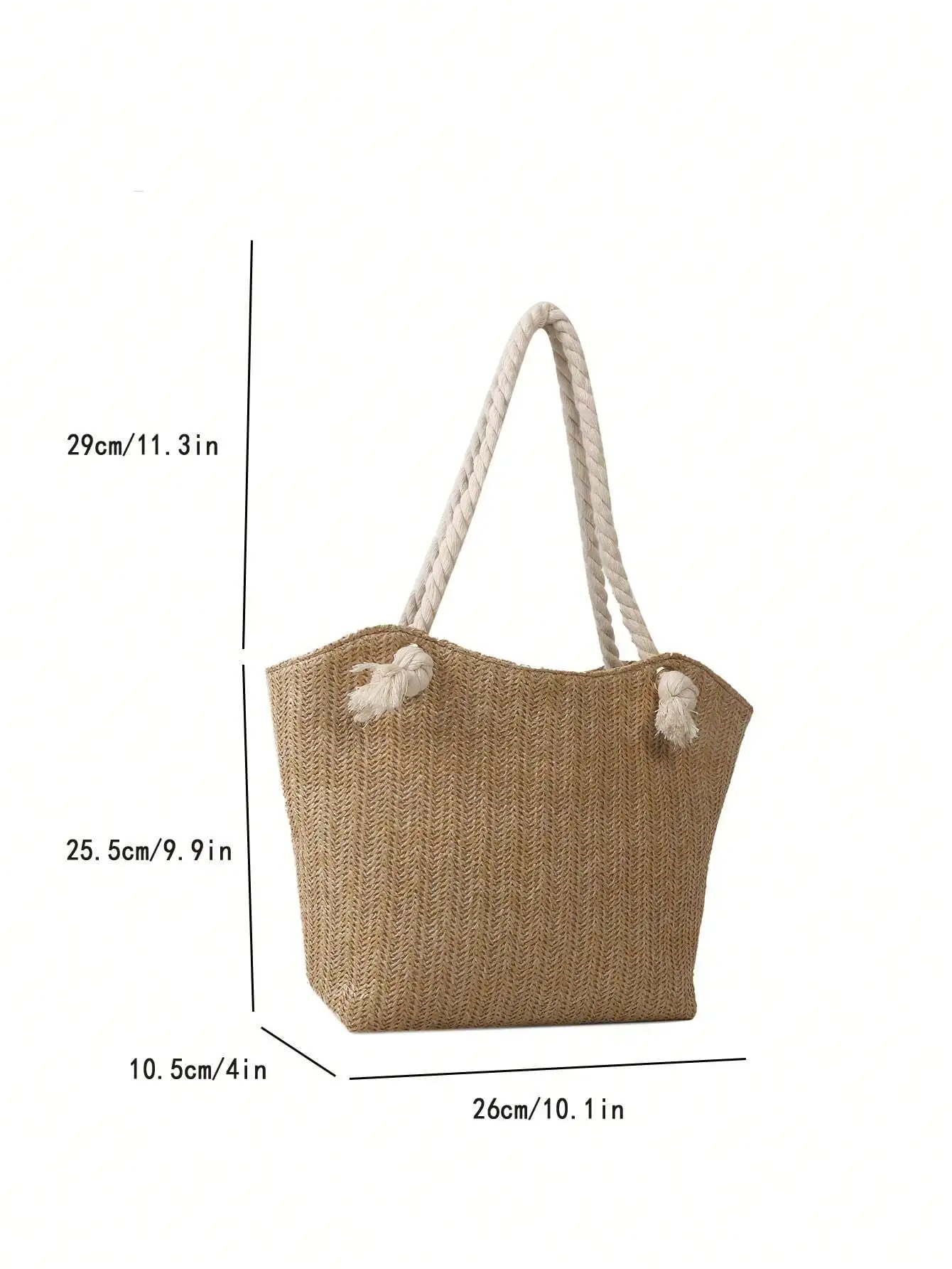 Braided Rope Strap Woven Large Handheld Rattan Bag For Women, Casual Holiday Beach Bag, Fashionable Tote Bag, One Shoulder Large
Braided Rope Strap Woven Large Handheld Rattan Bag For Women, Casual Holiday Beach Bag, Fashionable Tote Bag, One Shoulder Large