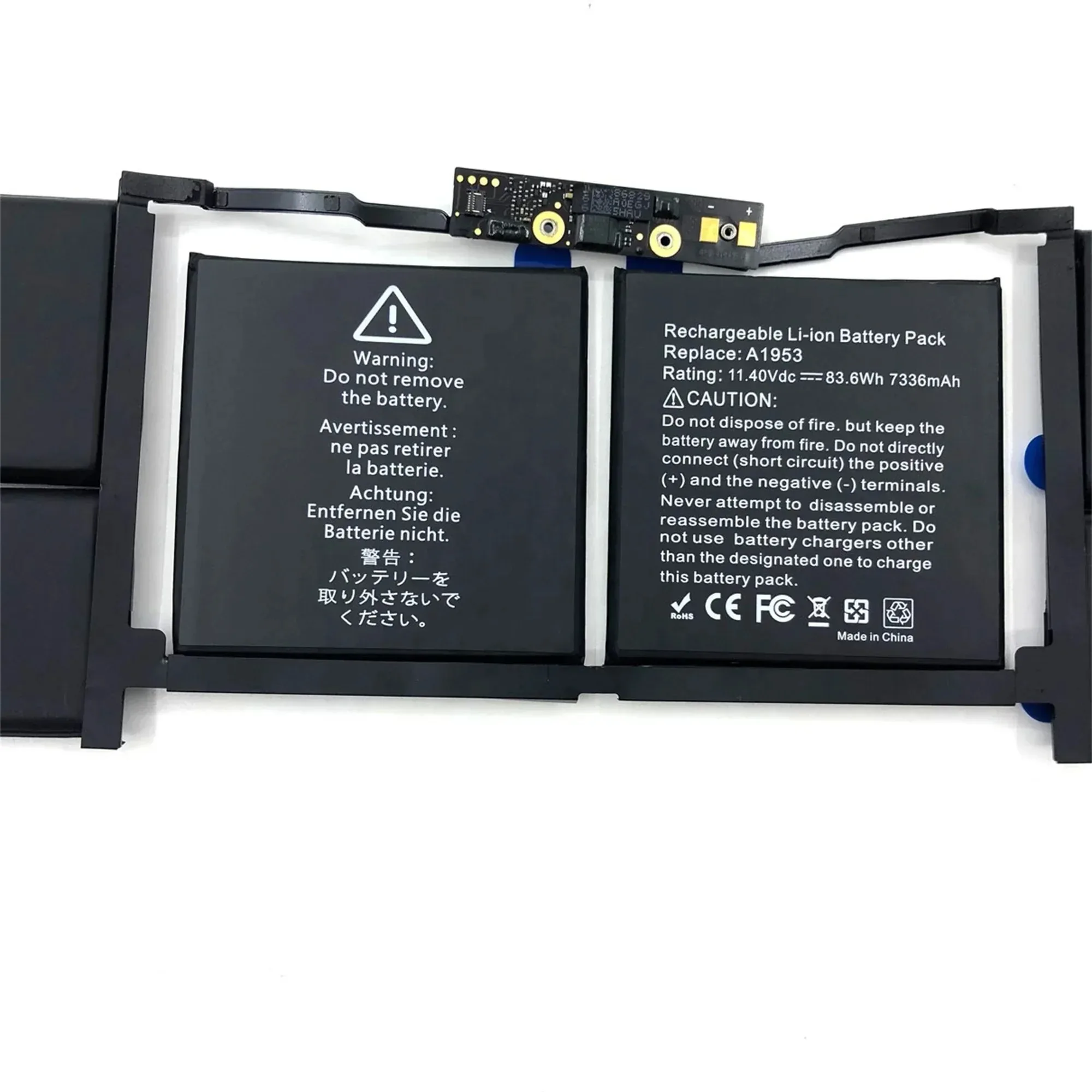 Заводская цена 11,4 В 83,6 Втч Совершенно новый аккумулятор для ноутбука A1953 для Macbook Pro Retina 15 "A1990 Аккумулятор середины 2018 г.
Заводская цена 11,4 В 83,6 Втч Совершенно новый аккумулятор для ноутбука A1953 для Macbook Pro Retina 15 "A1990 Аккумулятор середины 2018 г.