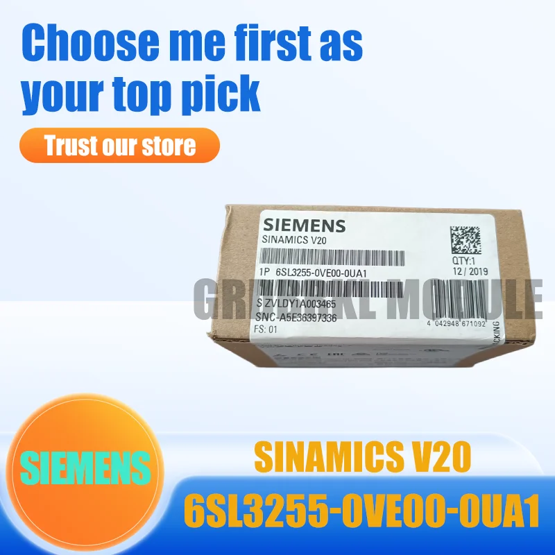 New Original SIEMENS 6SL3255-0VE00-0UA1 6SL3255-0VA00-4BA1 V20 Inverter Industrial
New Original SIEMENS 6SL3255-0VE00-0UA1 6SL3255-0VA00-4BA1 V20 Inverter Industrial