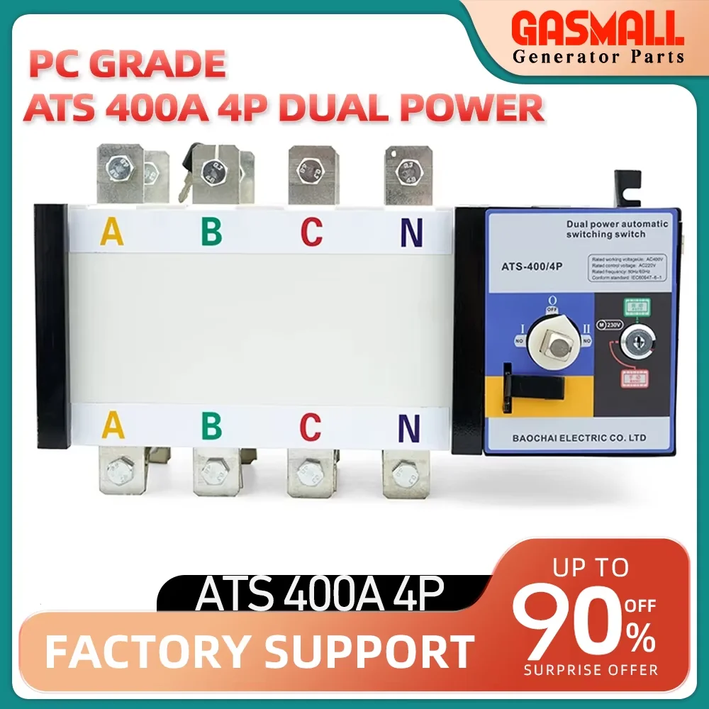 ATS 400A 630A Automatic Transfer Switch Dual Power Change over Generator Switch
ATS 400A 630A Automatic Transfer Switch Dual Power Change over Generator Switch