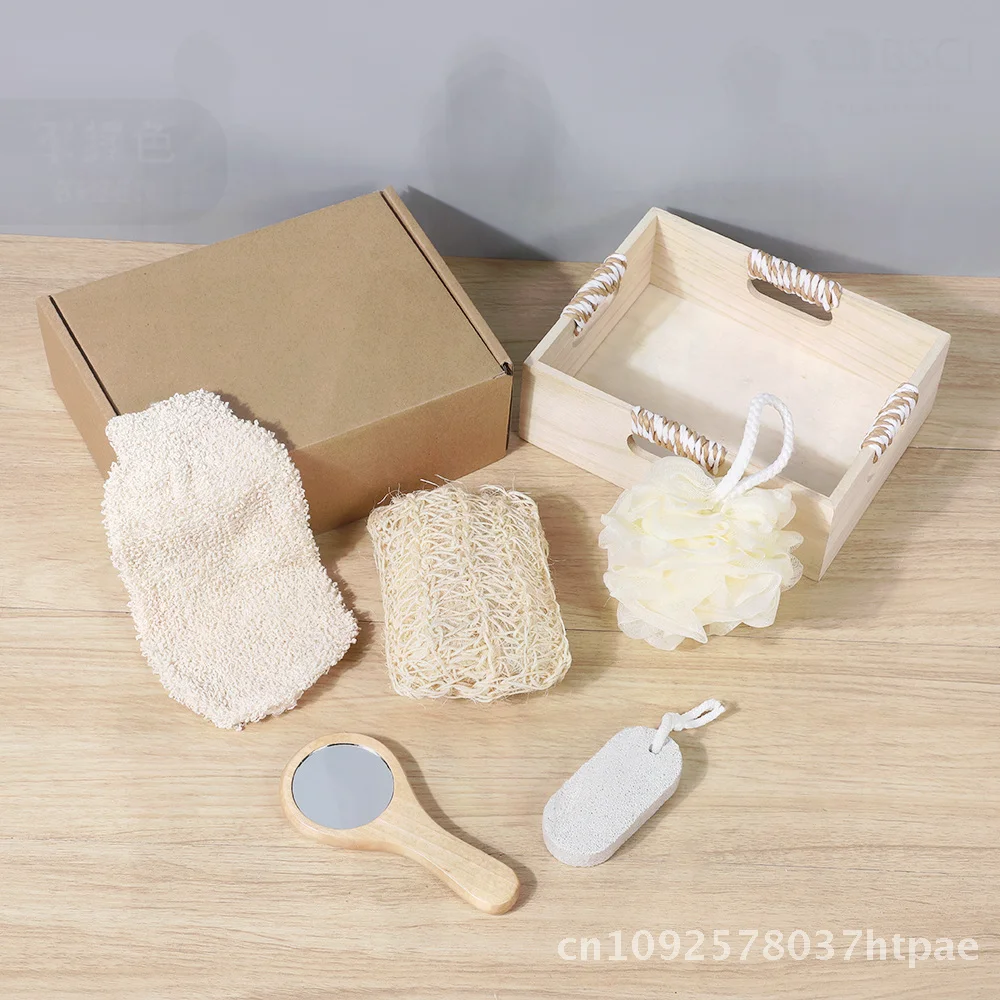 Square Bathroom Gift Box Set - Bath Gloves Pull Back Strip Loofah Massage Stick & Foot File - Cotton Linen Bath Supplies for
Square Bathroom Gift Box Set - Bath Gloves Pull Back Strip Loofah Massage Stick & Foot File - Cotton Linen Bath Supplies for