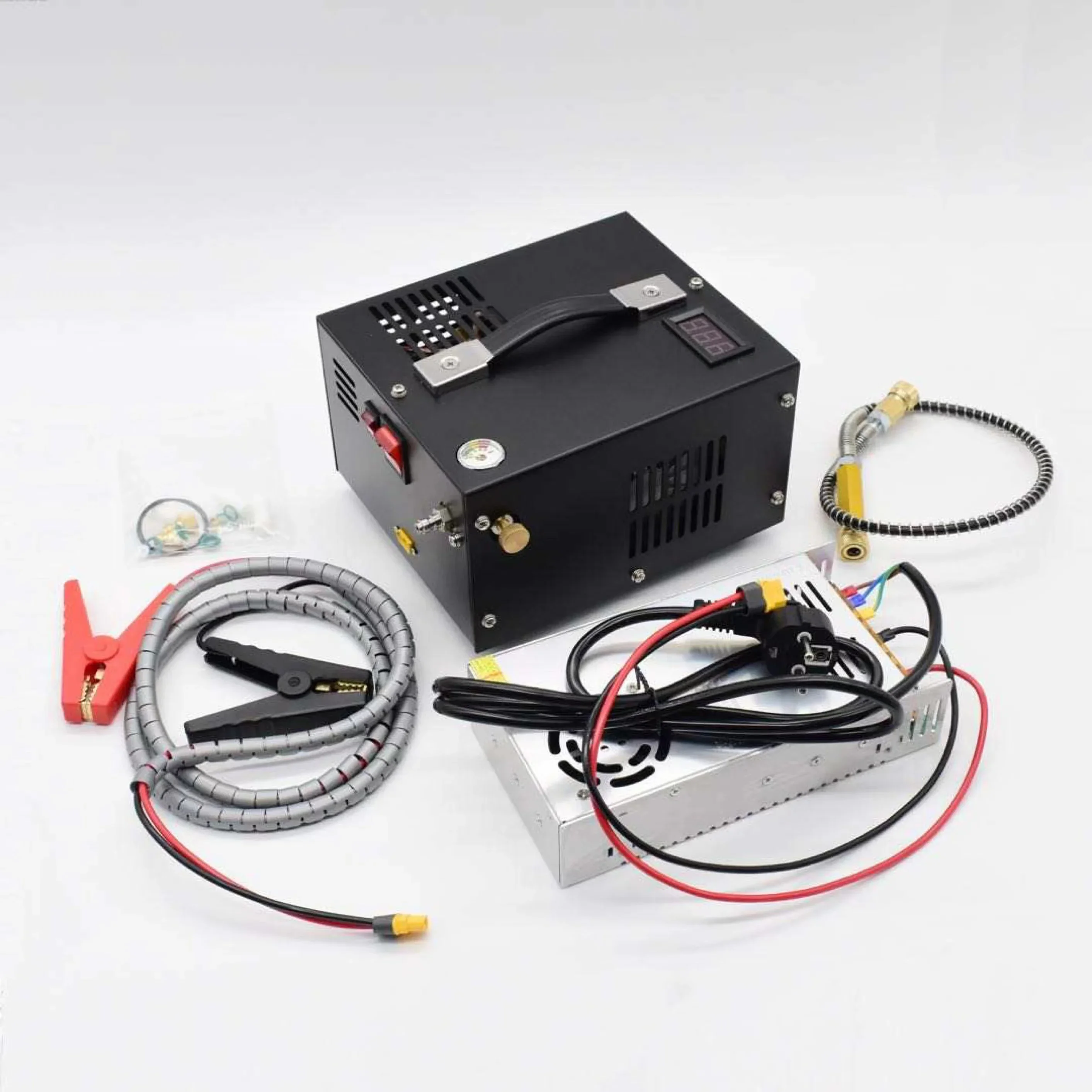 Pcp air compressor 30mpa external transformer 12v charging pump 4500psi PCP air compressor 110/220V PCP pump
Pcp air compressor 30mpa external transformer 12v charging pump 4500psi PCP air compressor 110/220V PCP pump