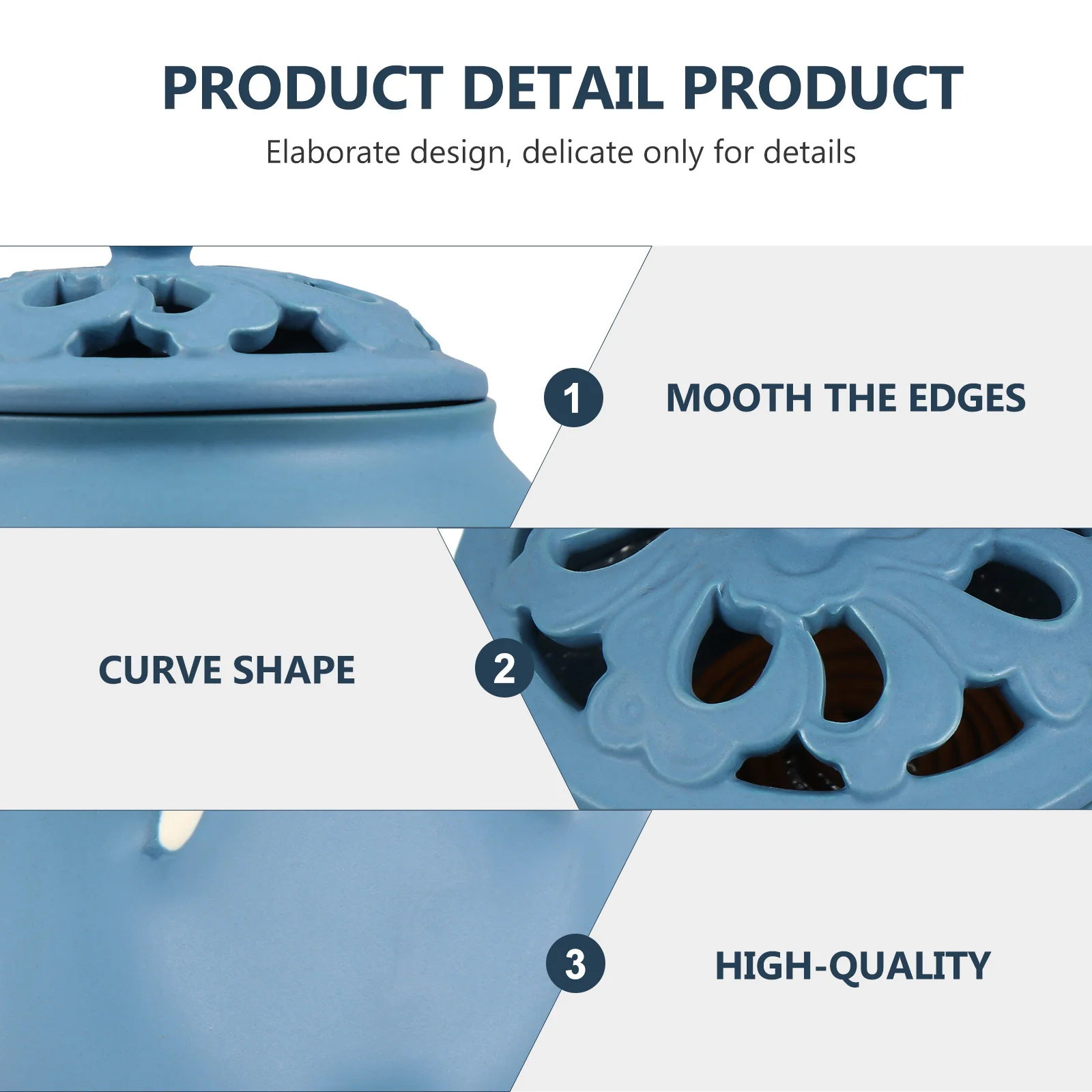 Ceramic Incense Burner Classic Design Relaxation Decorative Home Censer Ornament Incense Burner 
Ceramic Incense Burner Classic Design Relaxation Decorative Home Censer Ornament Incense Burner