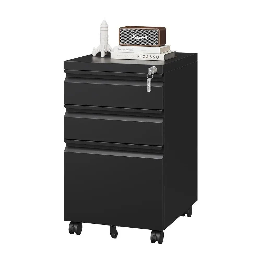 3 Drawer File Cabinet with Lock, Metal Under Desk Rolling Filing Cabinet fits Letter Legal A4 Size for Home Office, Mobile Fili
3 Drawer File Cabinet with Lock, Metal Under Desk Rolling Filing Cabinet fits Letter Legal A4 Size for Home Office, Mobile Fili