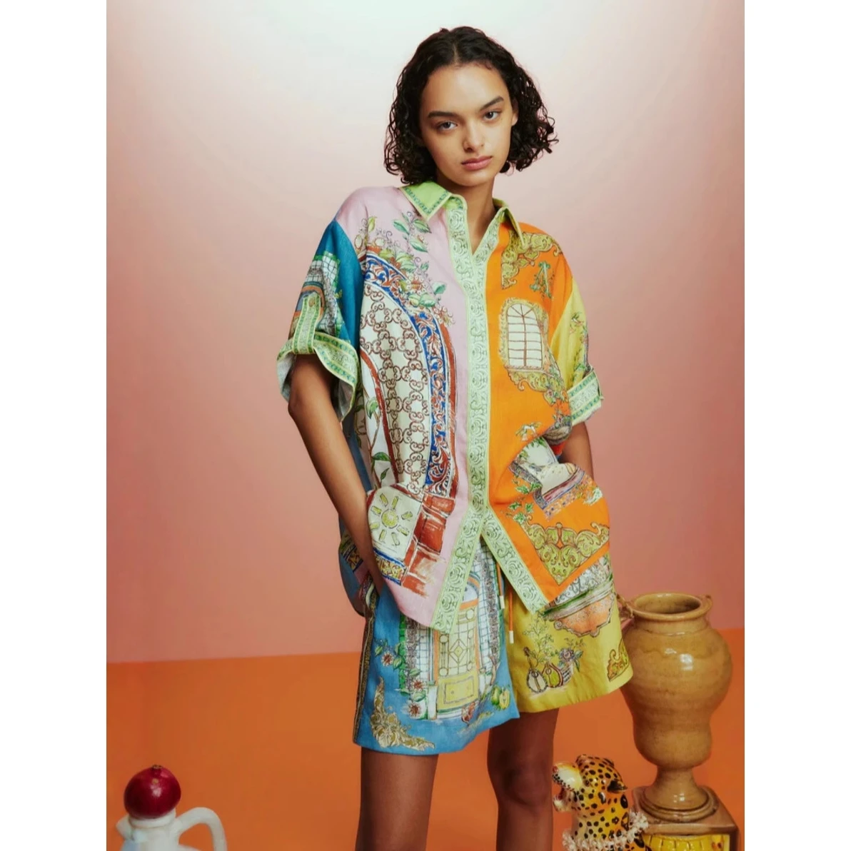 2024 Fashionable Printed Knot-Tied Color Block Holiday Casual Rope Set Women's Ethnic Wear Stage Costume Traditional Hanfu
2024 Fashionable Printed Knot-Tied Color Block Holiday Casual Rope Set Women's Ethnic Wear Stage Costume Traditional Hanfu