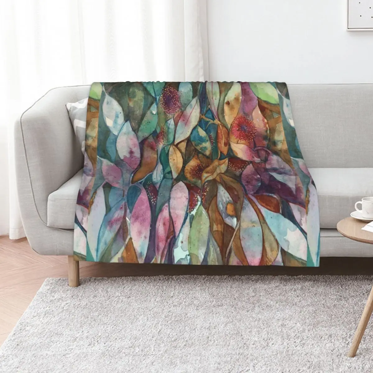 Watercolor Gum Blossoms in Green and Pink Throw Blanket Stain Resistant Cozy Warm Blanket
Watercolor Gum Blossoms in Green and Pink Throw Blanket Stain Resistant Cozy Warm Blanket