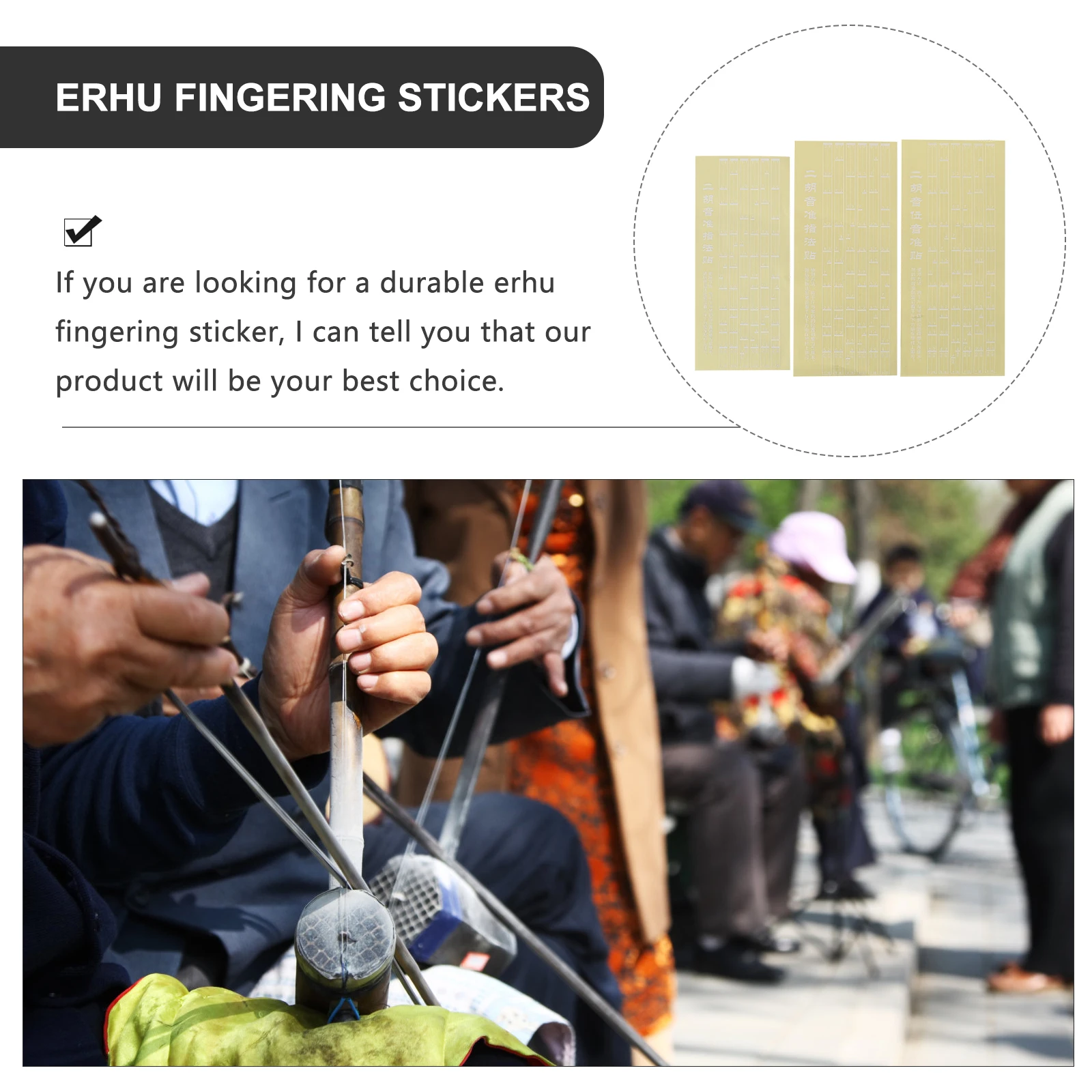 3pcs Erhu Finger Position Stickers Creative Phonetic Charts For Beginners Scale Marking Stickers Durable Portable Learning Aid
3pcs Erhu Finger Position Stickers Creative Phonetic Charts For Beginners Scale Marking Stickers Durable Portable Learning Aid