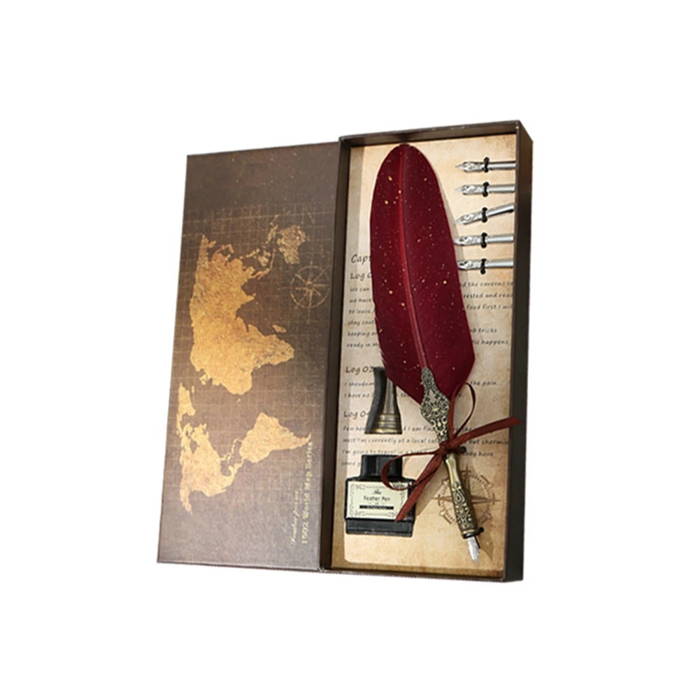 Набор ручек и чернил, винтажная гусиная ручка, набор чернил для письма, набор для каллиграфии, подарки для начинающих (красный)
Набор ручек и чернил, винтажная гусиная ручка, набор чернил для письма, набор для каллиграфии, подарки для начинающих (красный)