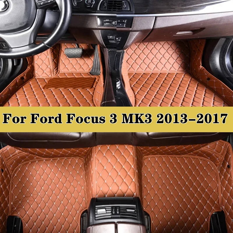 Автомобильные подставки для Ford Focus 3 MK3 2013-2017, защитный коврик, кожаные аксессуары для салона автомобиля, напольные коврики, чехол
Автомобильные подставки для Ford Focus 3 MK3 2013-2017, защитный коврик, кожаные аксессуары для салона автомобиля, напольные коврики, чехол
