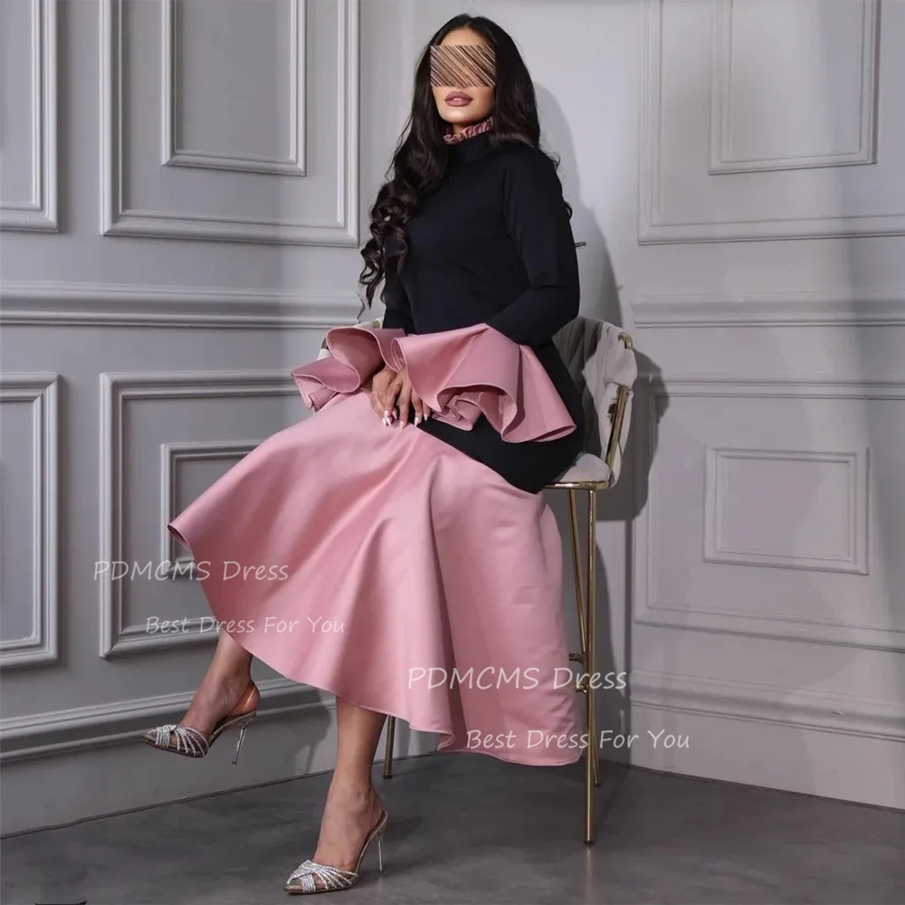 Vintage Rose Pink and Black Mermaid Evening Dresses Ruched Long Sleeves Formal Prom Dress High Neck Sexy Ankle Length Party Gown
Vintage Rose Pink and Black Mermaid Evening Dresses Ruched Long Sleeves Formal Prom Dress High Neck Sexy Ankle Length Party Gown