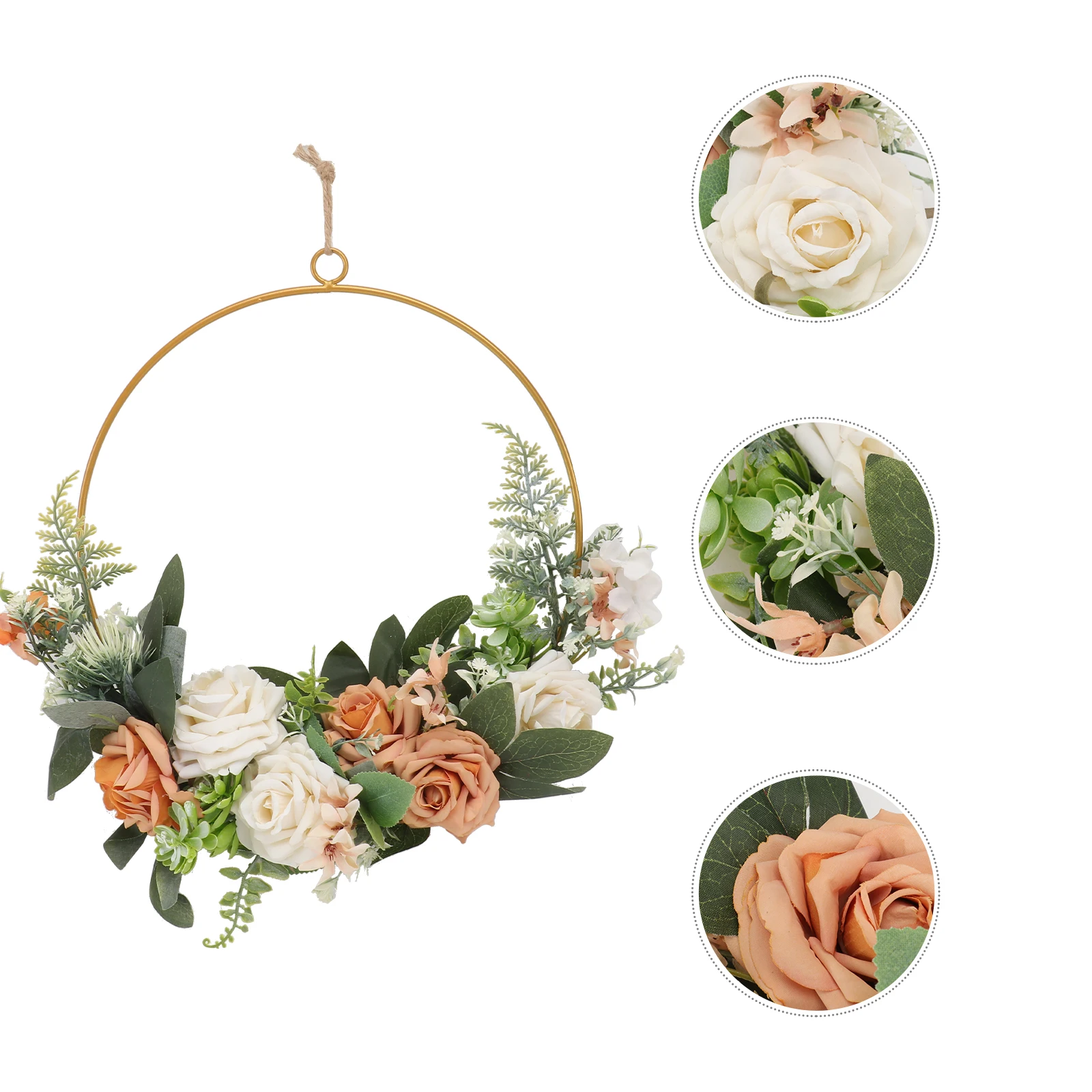 Rose Wreath Artificial Flower Decorative Garland Wall Door Home Party Iron Hanging Handmade Wear-Resistant Rustic
Rose Wreath Artificial Flower Decorative Garland Wall Door Home Party Iron Hanging Handmade Wear-Resistant Rustic