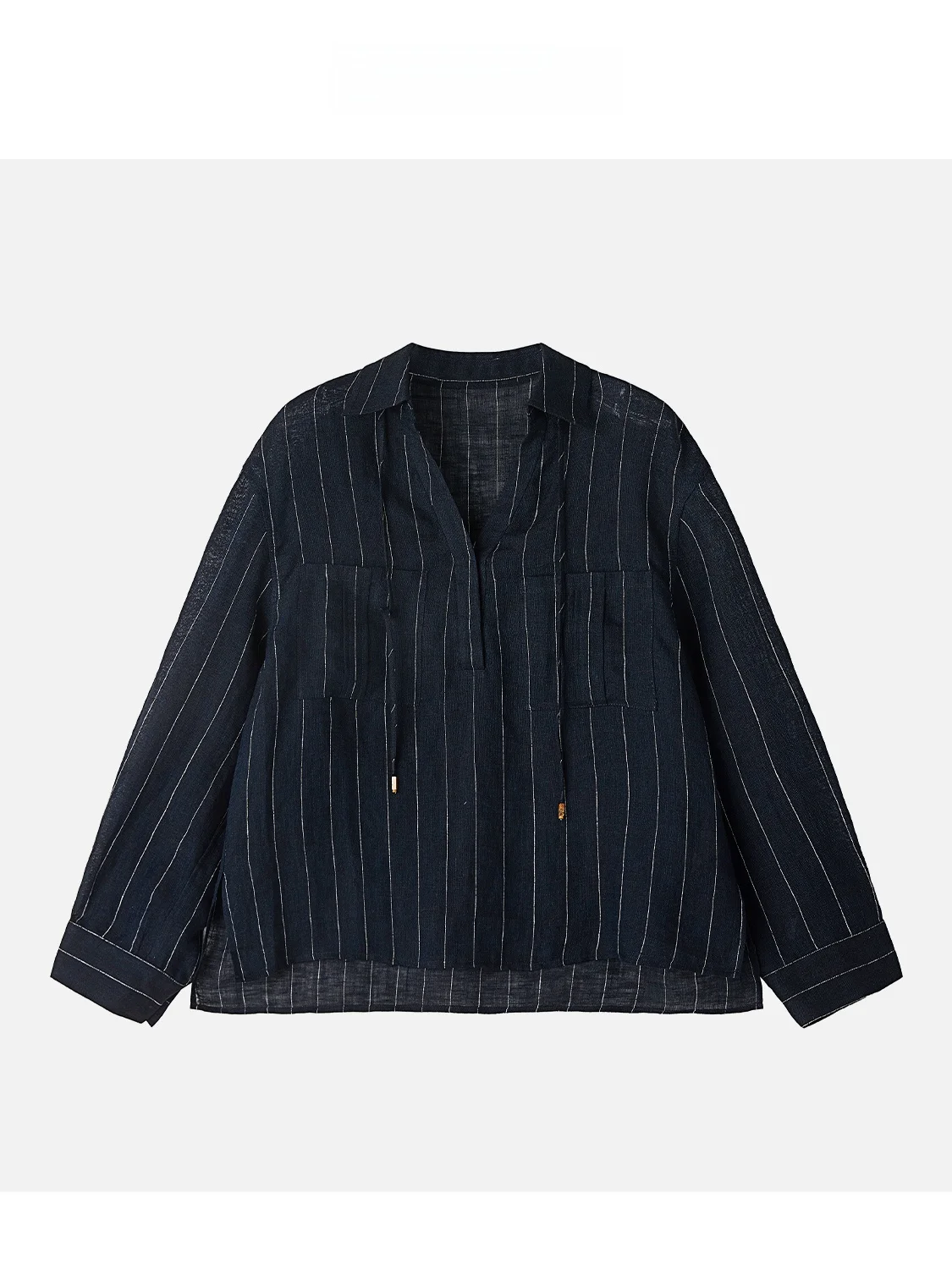 JINGJING2026 Новая льняная блузка «Deep Sea Stripe» из 100% льна, легкая, дышащая, с V-образным вырезом, с поясом, свободного кроя, с длинным рукавом, весенняя мода
JINGJING2026 Новая льняная блузка «Deep Sea Stripe» из 100% льна, легкая, дышащая, с V-образным вырезом, с поясом, свободного кроя, с длинным рукавом, весенняя мода