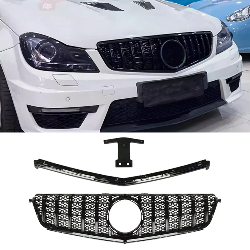 Решетка переднего бампера, решетка капота для Mercedes-Benz W204 C-Class C63 AMG 2012 2013 2014 GT StyleТюнинговые грили 
Решетка переднего бампера, решетка капота для Mercedes-Benz W204 C-Class C63 AMG 2012 2013 2014 GT StyleТюнинговые грили