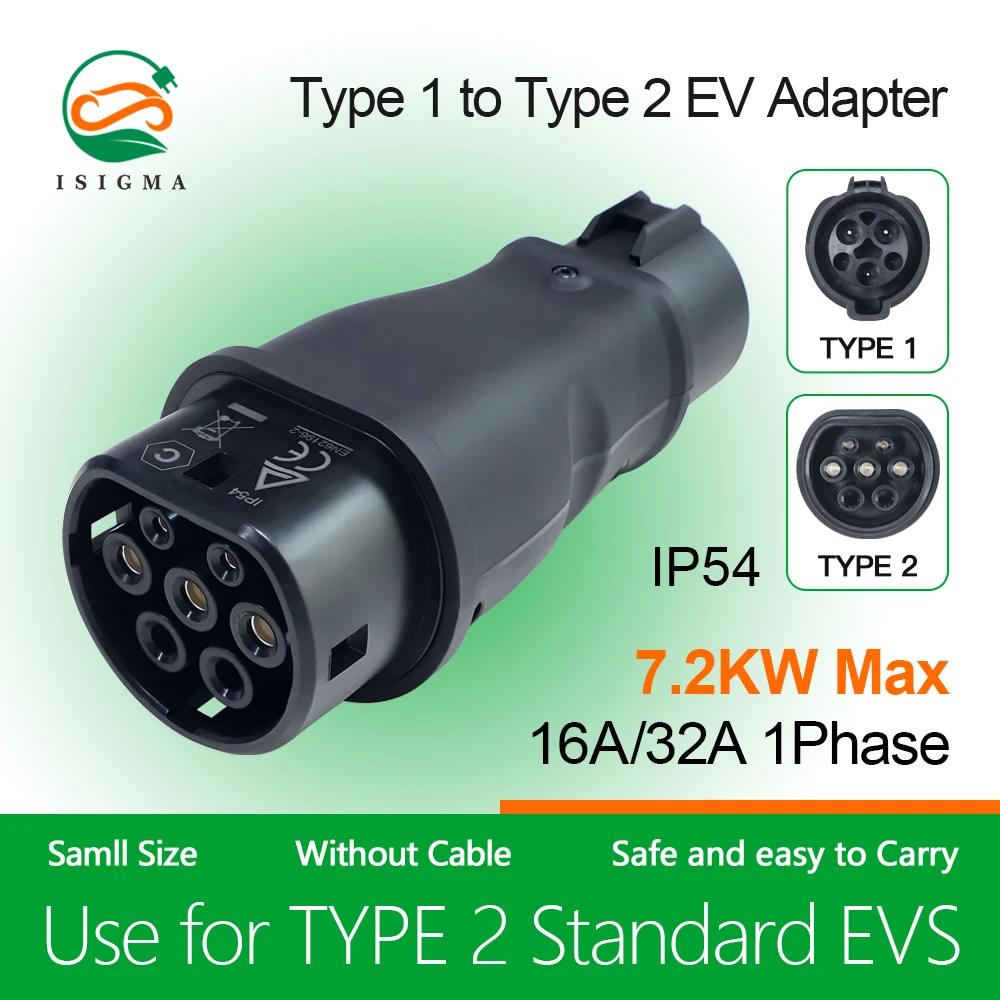 Kolanky 32A 7.2kw Type 1 To Type 2 Adapter For IEC 62169-2 Car Socket Type 1 To GBT Conventer For China GBT Electric Vehicle Car
Kolanky 32A 7.2kw Type 1 To Type 2 Adapter For IEC 62169-2 Car Socket Type 1 To GBT Conventer For China GBT Electric Vehicle Car