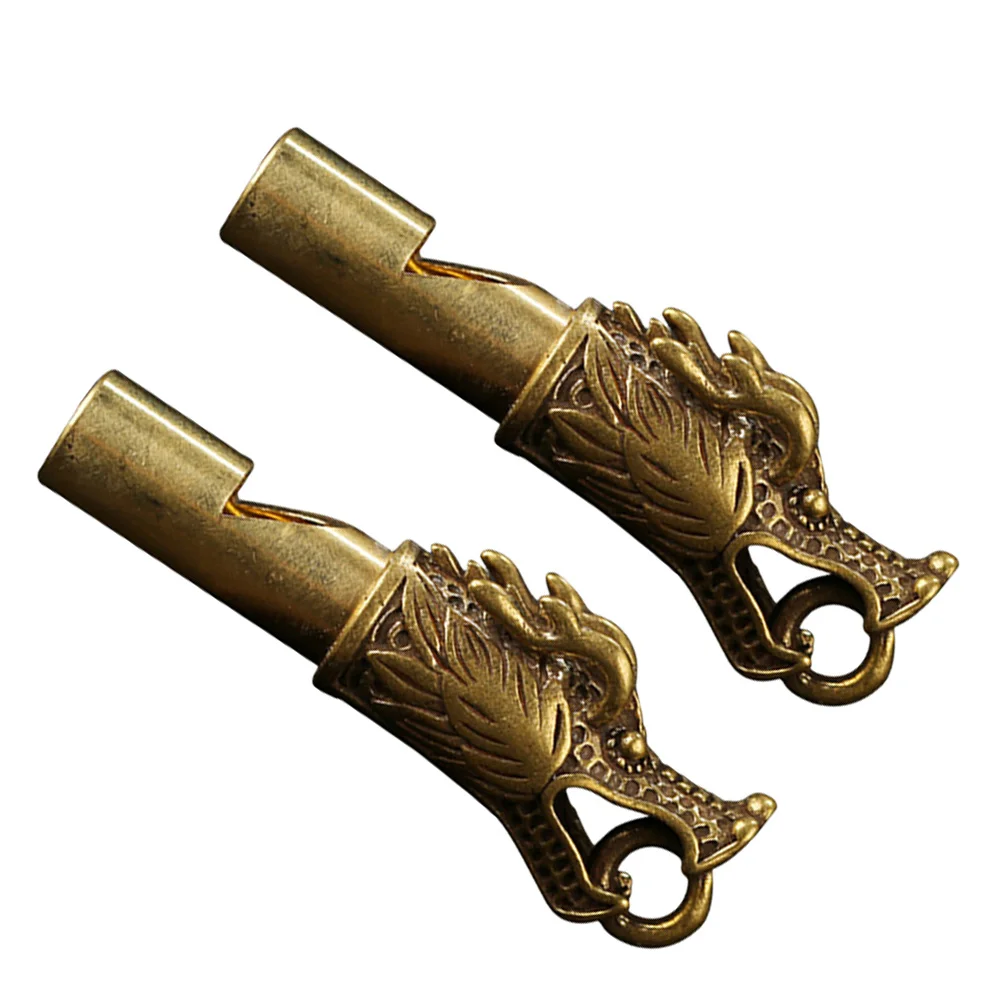 2 Pcs Brass Whistle Keychain Dragon Pendant Loud Whistle Outdoor Portable Emergency Mini Copper
2 Pcs Brass Whistle Keychain Dragon Pendant Loud Whistle Outdoor Portable Emergency Mini Copper