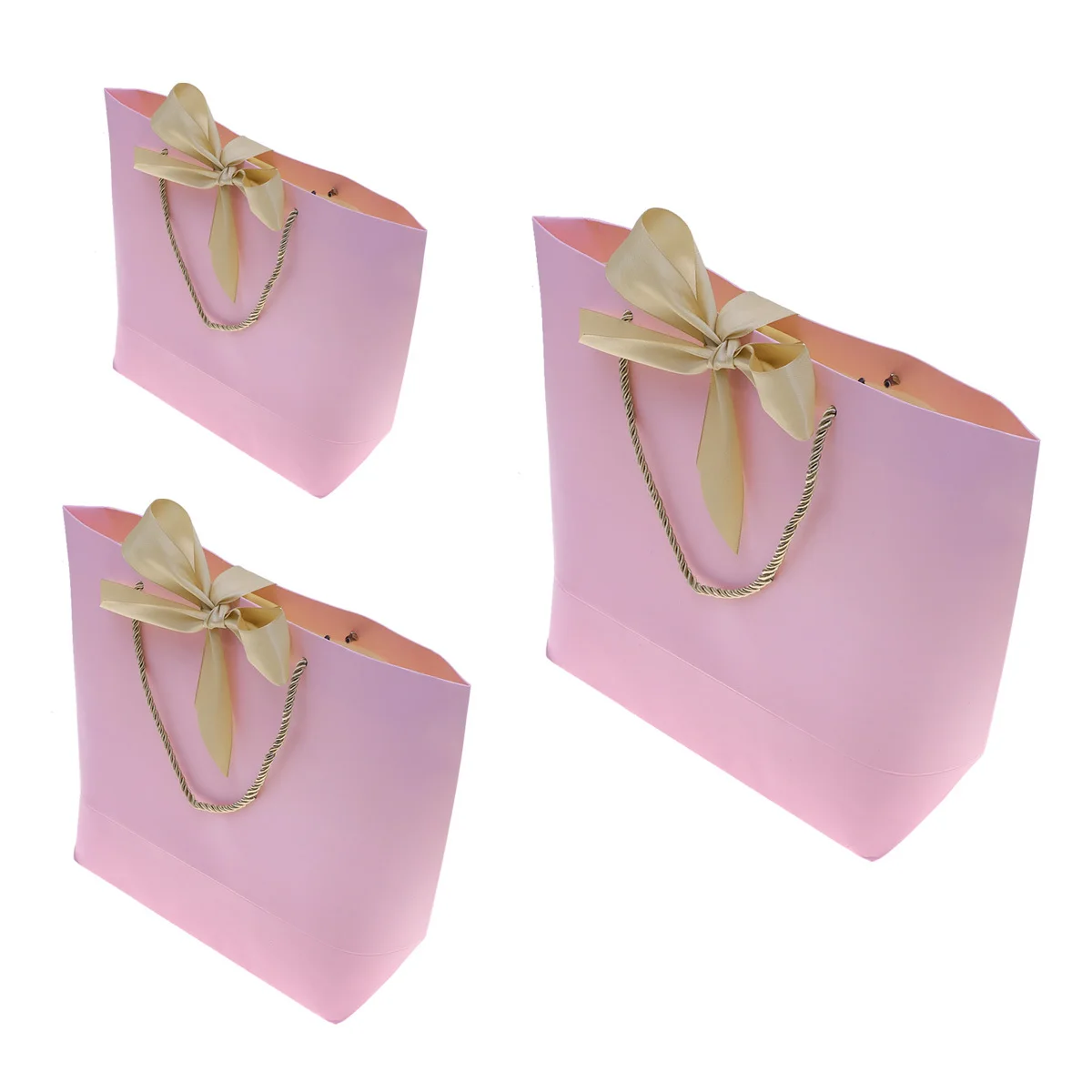3Pcs Handle Paper Bags Large Size Elegant Gift Packaging Reusable Shopping Storage Bag for Wedding Party Pink
3Pcs Handle Paper Bags Large Size Elegant Gift Packaging Reusable Shopping Storage Bag for Wedding Party Pink