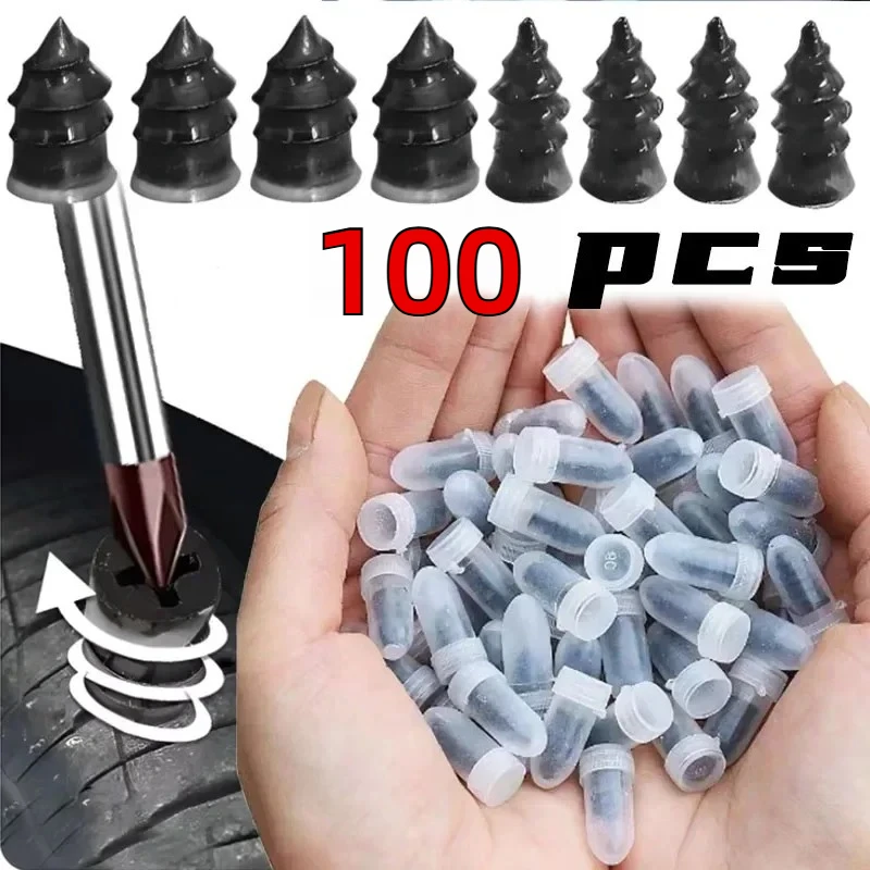 Puncture Repair Kit for Car Vacuum Tire Repair Screws, Quick Fix Self-Service Tire Repair Nails for Flat Tires With Screwdriver
Puncture Repair Kit for Car Vacuum Tire Repair Screws, Quick Fix Self-Service Tire Repair Nails for Flat Tires With Screwdriver
