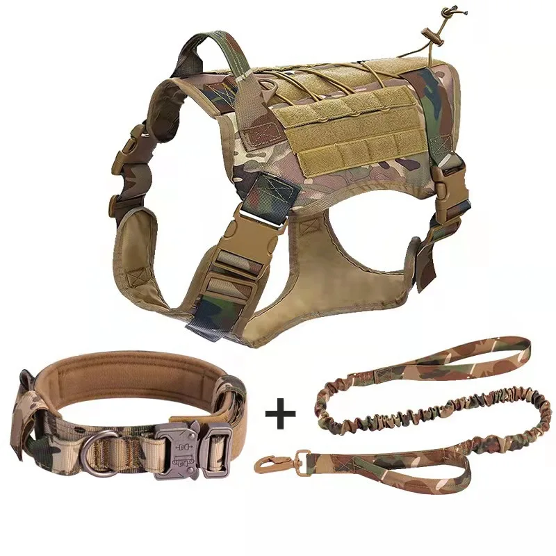 Nylon tactical dog vest dog vest pet suit three piece outdoor dog suit training vest pet traction collar
Nylon tactical dog vest dog vest pet suit three piece outdoor dog suit training vest pet traction collar