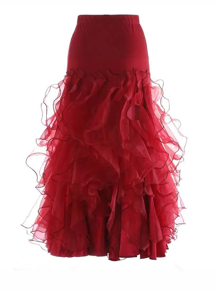 Elastic Waist High Red Ruffles Shaped Elegant Party Half-body Skirt Women Fashion New Spring Autumn 2026 IAQT
Elastic Waist High Red Ruffles Shaped Elegant Party Half-body Skirt Women Fashion New Spring Autumn 2026 IAQT