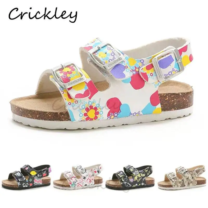 Summer Kids Sandals Cartoon PU Printing Leather Flat Heels Boys Cork Sandals for Girl Kids Toddler Buckle Strap Beach Slipper
Summer Kids Sandals Cartoon PU Printing Leather Flat Heels Boys Cork Sandals for Girl Kids Toddler Buckle Strap Beach Slipper