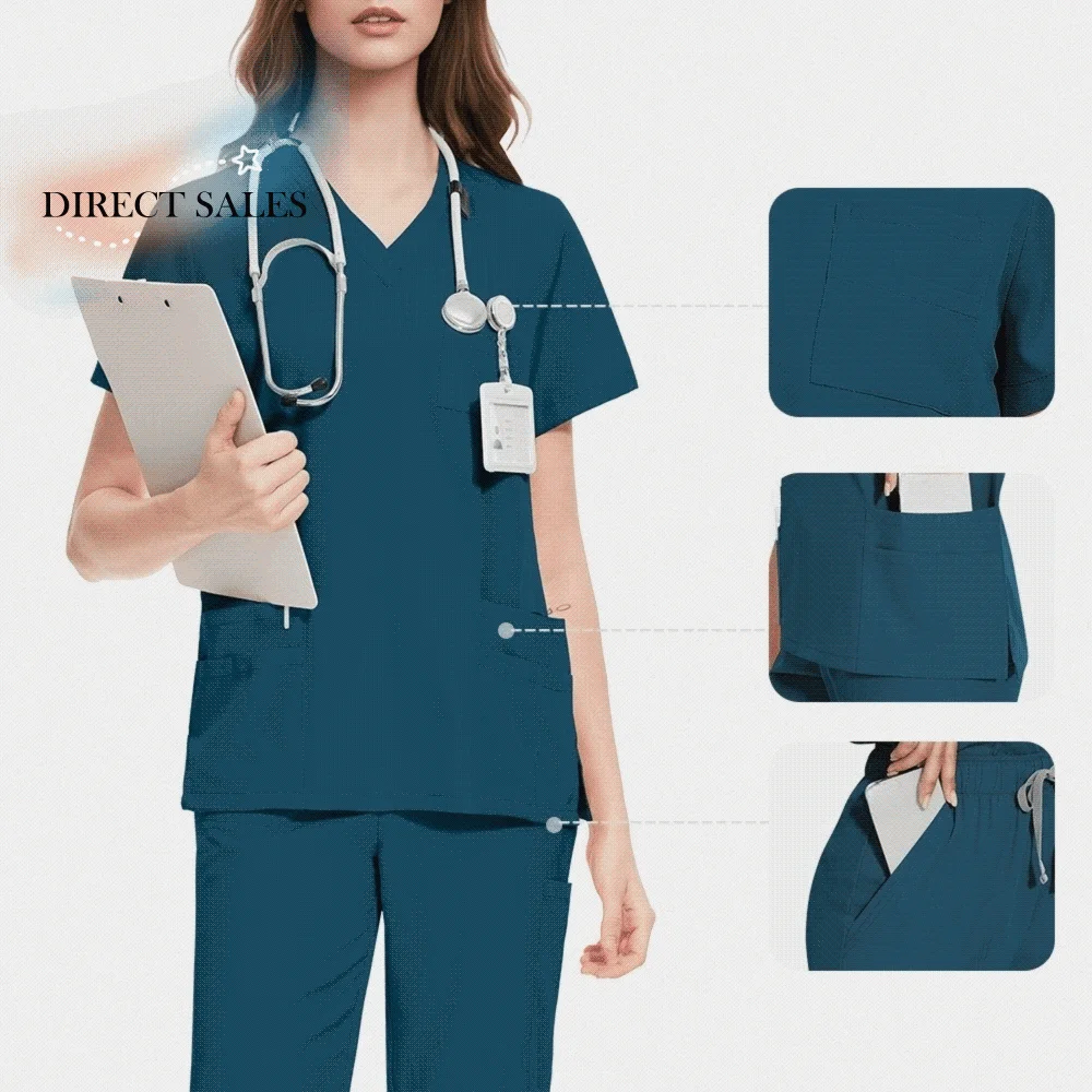 Soft Pink Clinical Uniform Healthcare with Pockets Woman Pharmacy Workwear Work Clothes Scrub Top & Pants Scrubs Sets Oral
Soft Pink Clinical Uniform Healthcare with Pockets Woman Pharmacy Workwear Work Clothes Scrub Top & Pants Scrubs Sets Oral