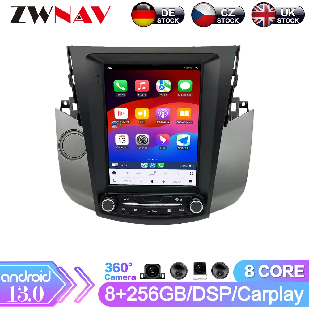 ZWNAV для Toyota RAV4 2008-2012 10,4 "автомобильный мультимедийный плеер, радио, GPS-навигация, Android 13, авто Carplay, стерео головное устройство
ZWNAV для Toyota RAV4 2008-2012 10,4 "автомобильный мультимедийный плеер, радио, GPS-навигация, Android 13, авто Carplay, стерео головное устройство