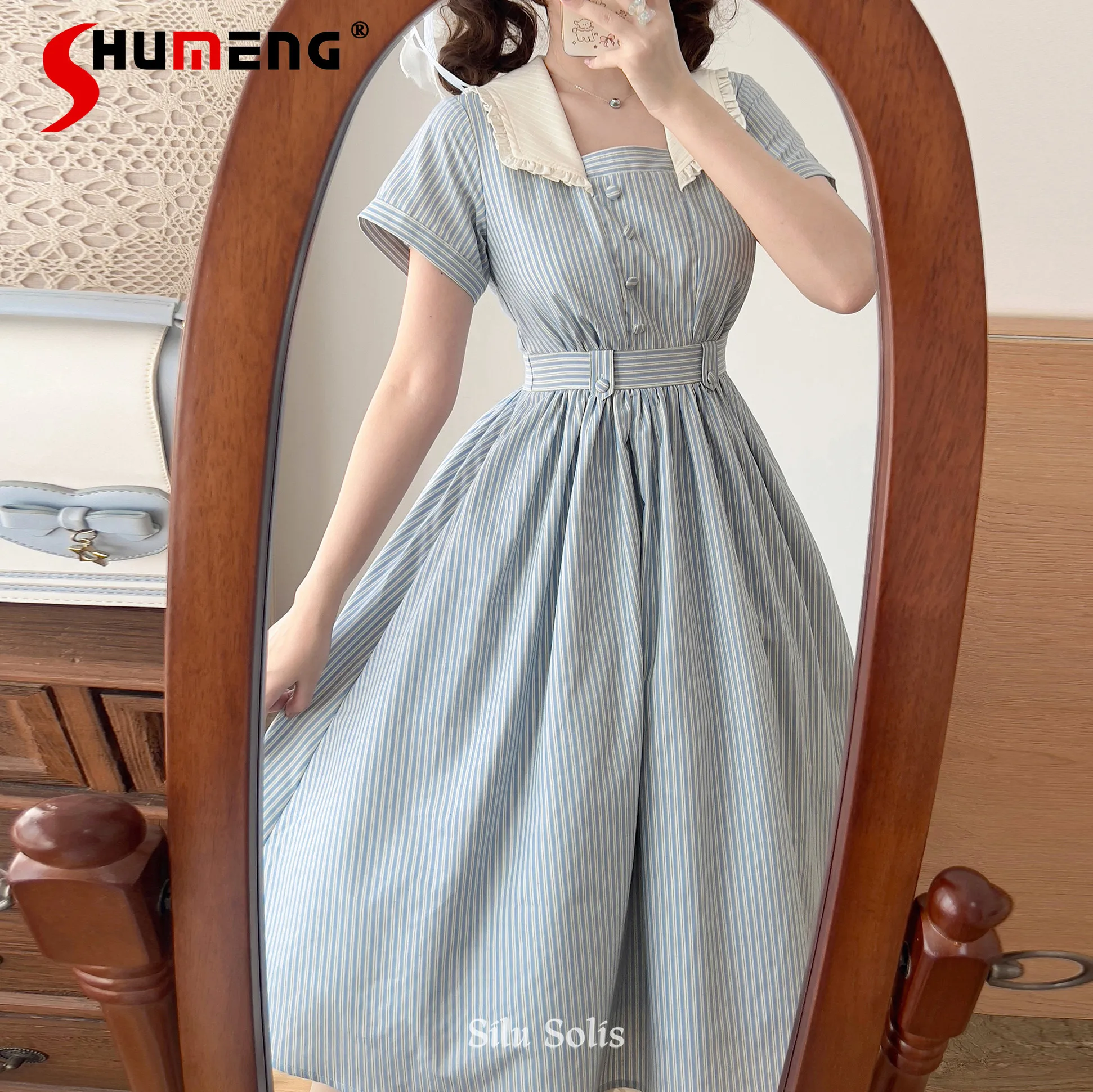 Original Summer French Retro Elegant Dress Op Japanese Girls Women High Waist Slim Lolita Long Dress Ladies Party Dress Clothes
Original Summer French Retro Elegant Dress Op Japanese Girls Women High Waist Slim Lolita Long Dress Ladies Party Dress Clothes