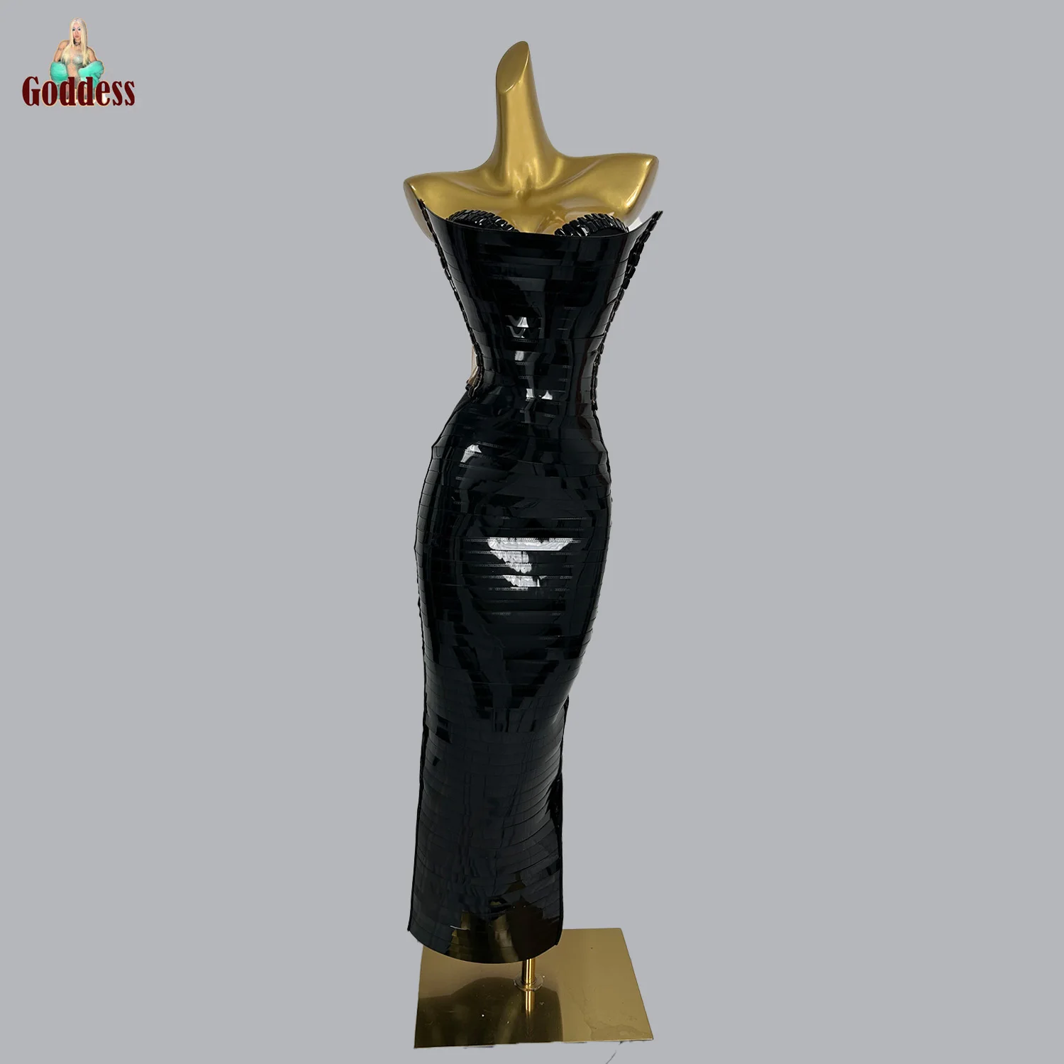 Sexy Shining Black Strapless Bodycon Evening Dress Host Singer Gorgeous Women's Birthday Dinner Party Protagonist's Maxi Dress
Sexy Shining Black Strapless Bodycon Evening Dress Host Singer Gorgeous Women's Birthday Dinner Party Protagonist's Maxi Dress