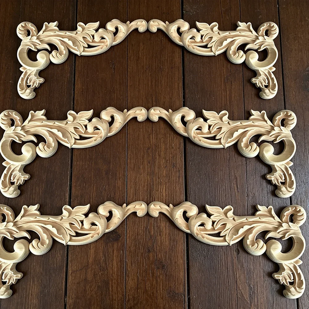 4PCS Vintage Unpainted Wood Carved Decal Corner Applique Frame Home Furniture Wall Cabinet Door Decorative Wooden Miniature
4PCS Vintage Unpainted Wood Carved Decal Corner Applique Frame Home Furniture Wall Cabinet Door Decorative Wooden Miniature