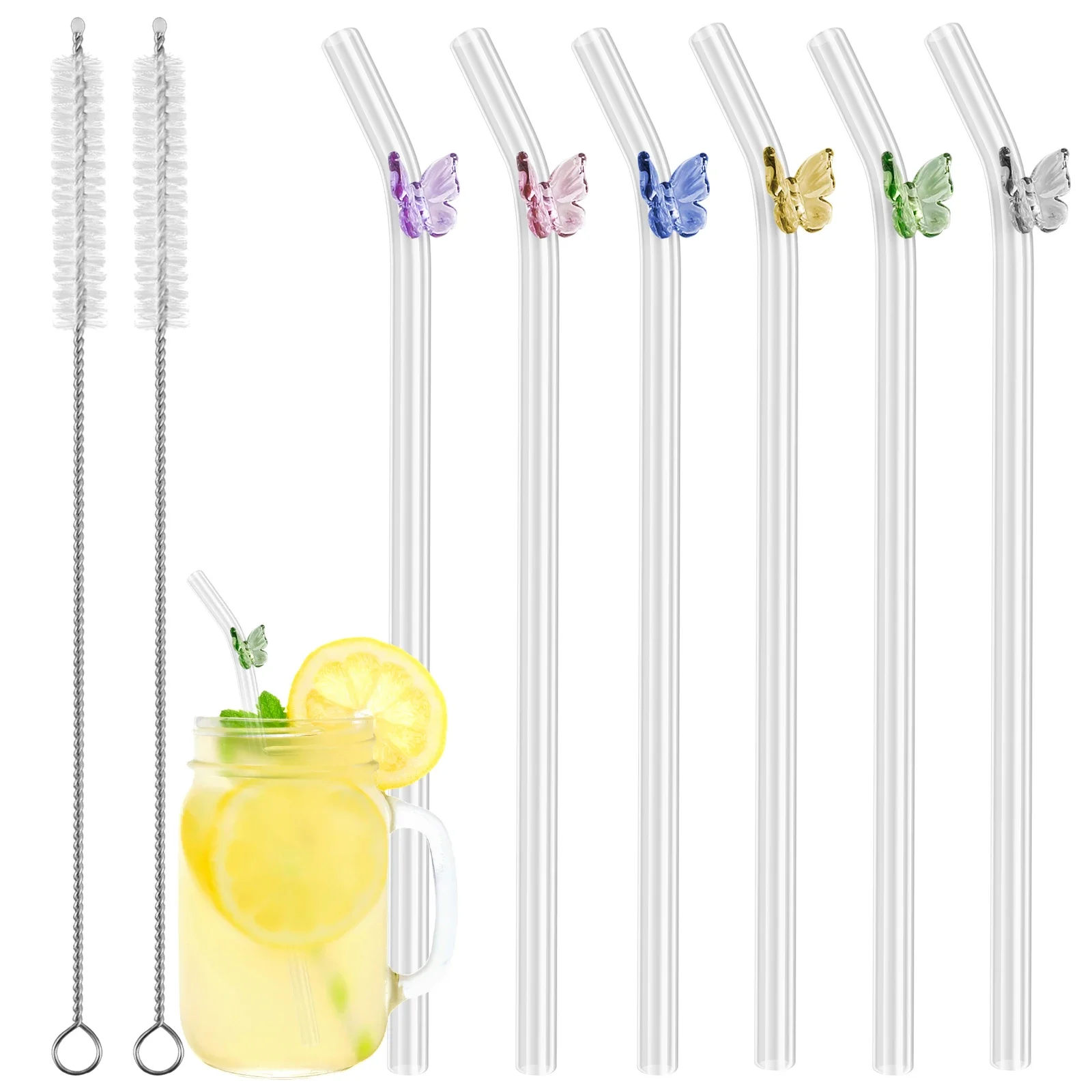 12/5pc Glass Straws Reusable Borosilicate Drinking Straws for Tea Juice Milkshake Home Party Drinkware Smoothie Cocktails Straw
12/5pc Glass Straws Reusable Borosilicate Drinking Straws for Tea Juice Milkshake Home Party Drinkware Smoothie Cocktails Straw