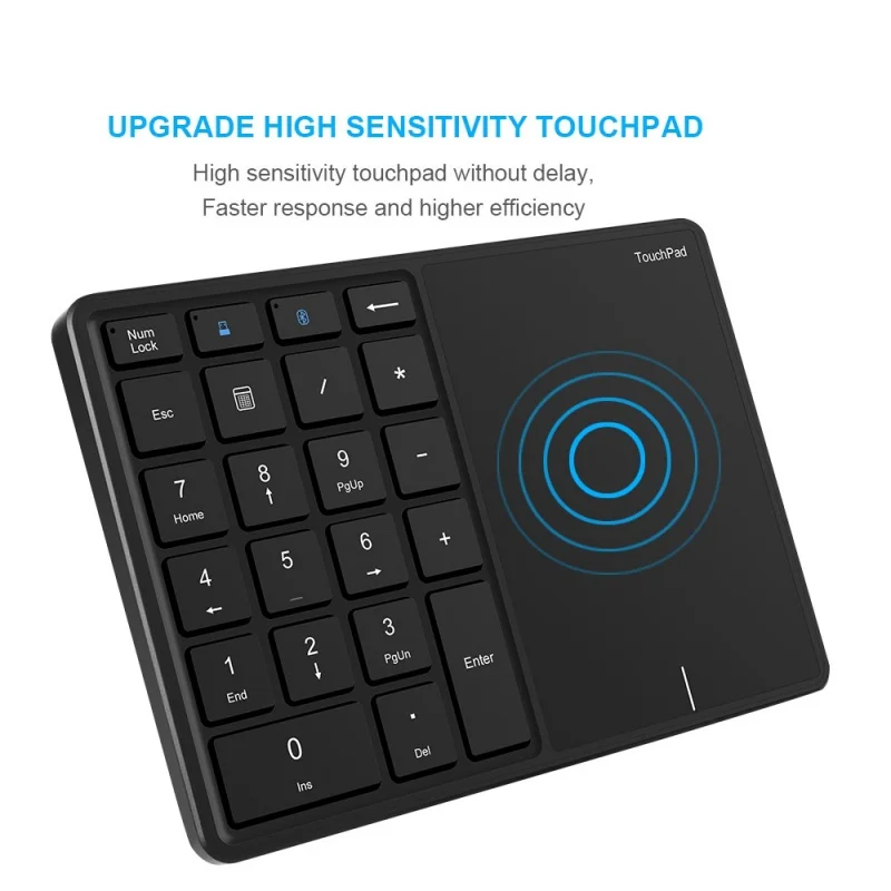 Z Bluetooth-compatibility + 2.4G Wireless Dual Mode Numeric Keyboard with Touchpad
Z Bluetooth-compatibility + 2.4G Wireless Dual Mode Numeric Keyboard with Touchpad