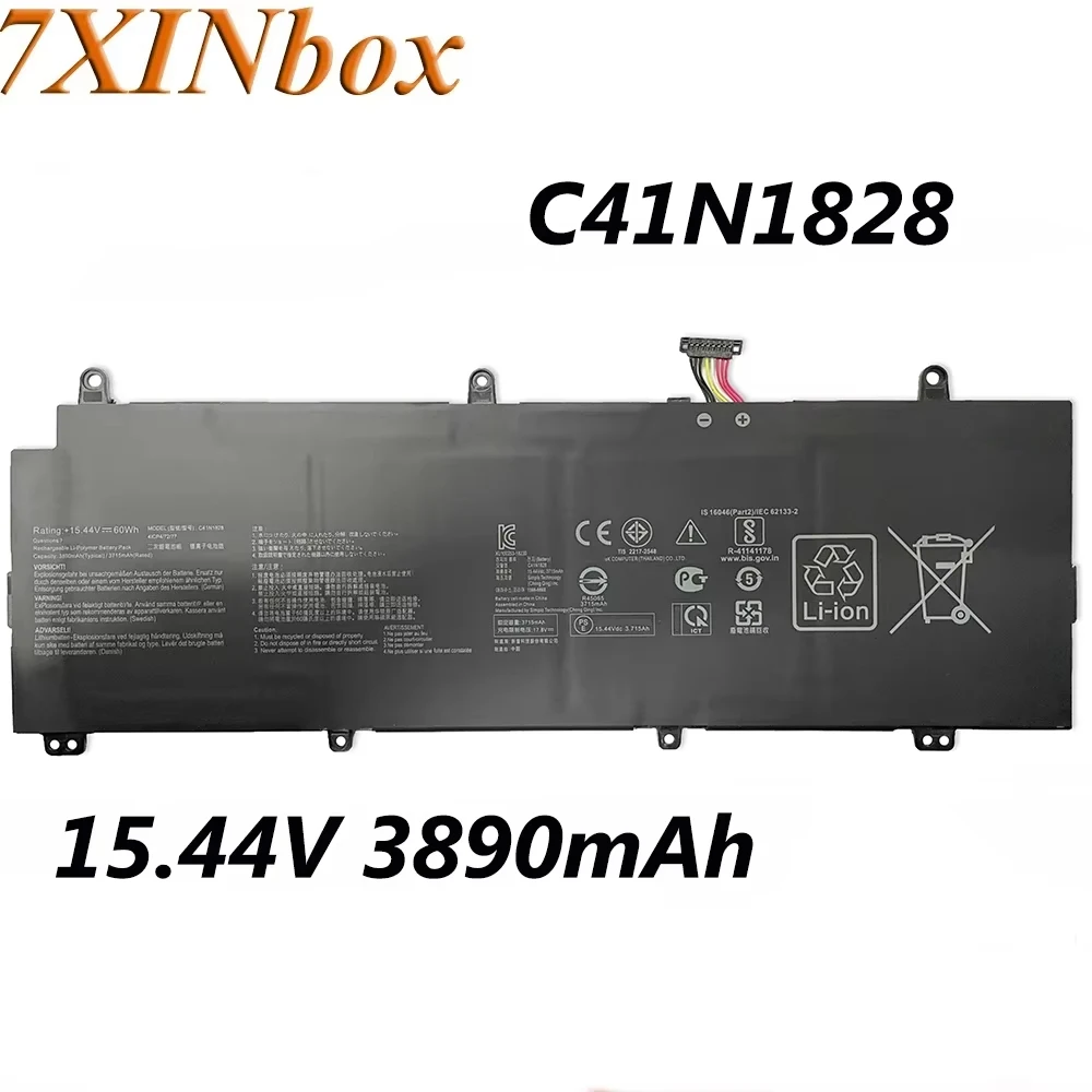 7XINbox C41N1828 15,44 В 60 Втч 3890 мАч Аккумулятор для ноутбука Asus Rog Zephyrus S GX531GV GX531GW GX531GX Series
7XINbox C41N1828 15,44 В 60 Втч 3890 мАч Аккумулятор для ноутбука Asus Rog Zephyrus S GX531GV GX531GW GX531GX Series