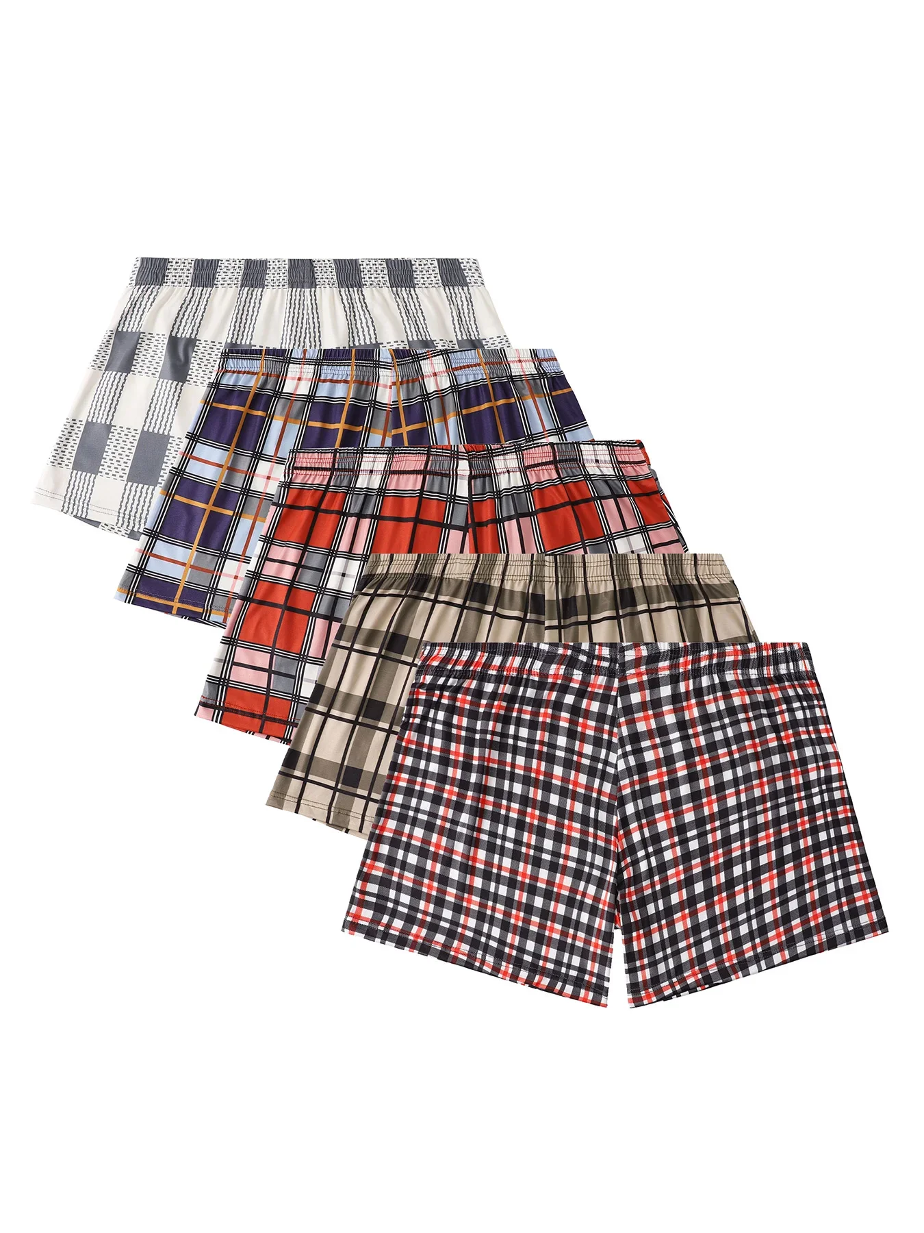 5Pcs Plus Size Men’s Boxer Men Plaid Pants with Flat Corners Loose Comfortable Skin Friendly Fat Pants Breathable Men Underwear
5Pcs Plus Size Men’s Boxer Men Plaid Pants with Flat Corners Loose Comfortable Skin Friendly Fat Pants Breathable Men Underwear