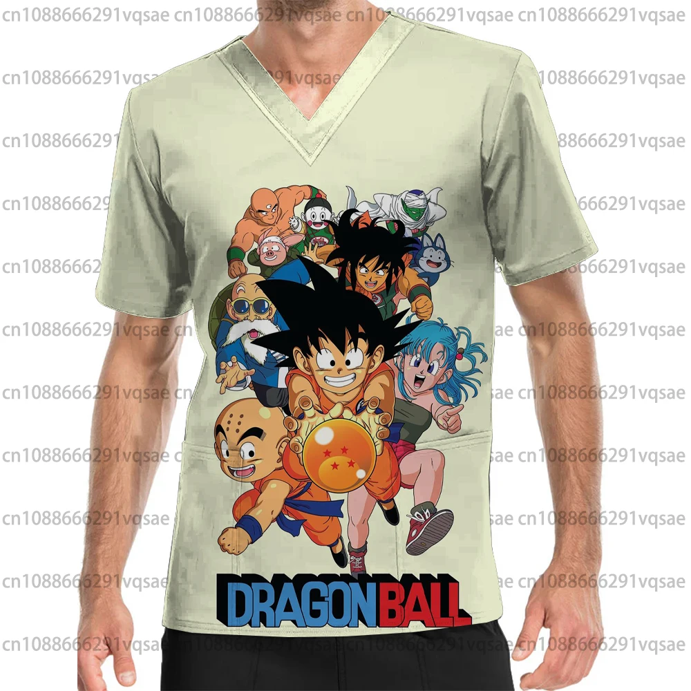 New Work Clothing Tops Casual Commuter Men's Dragon Ball Anime Printed V-Neck Summer Work Uniform Nursing Clothes T-Shirt
New Work Clothing Tops Casual Commuter Men's Dragon Ball Anime Printed V-Neck Summer Work Uniform Nursing Clothes T-Shirt