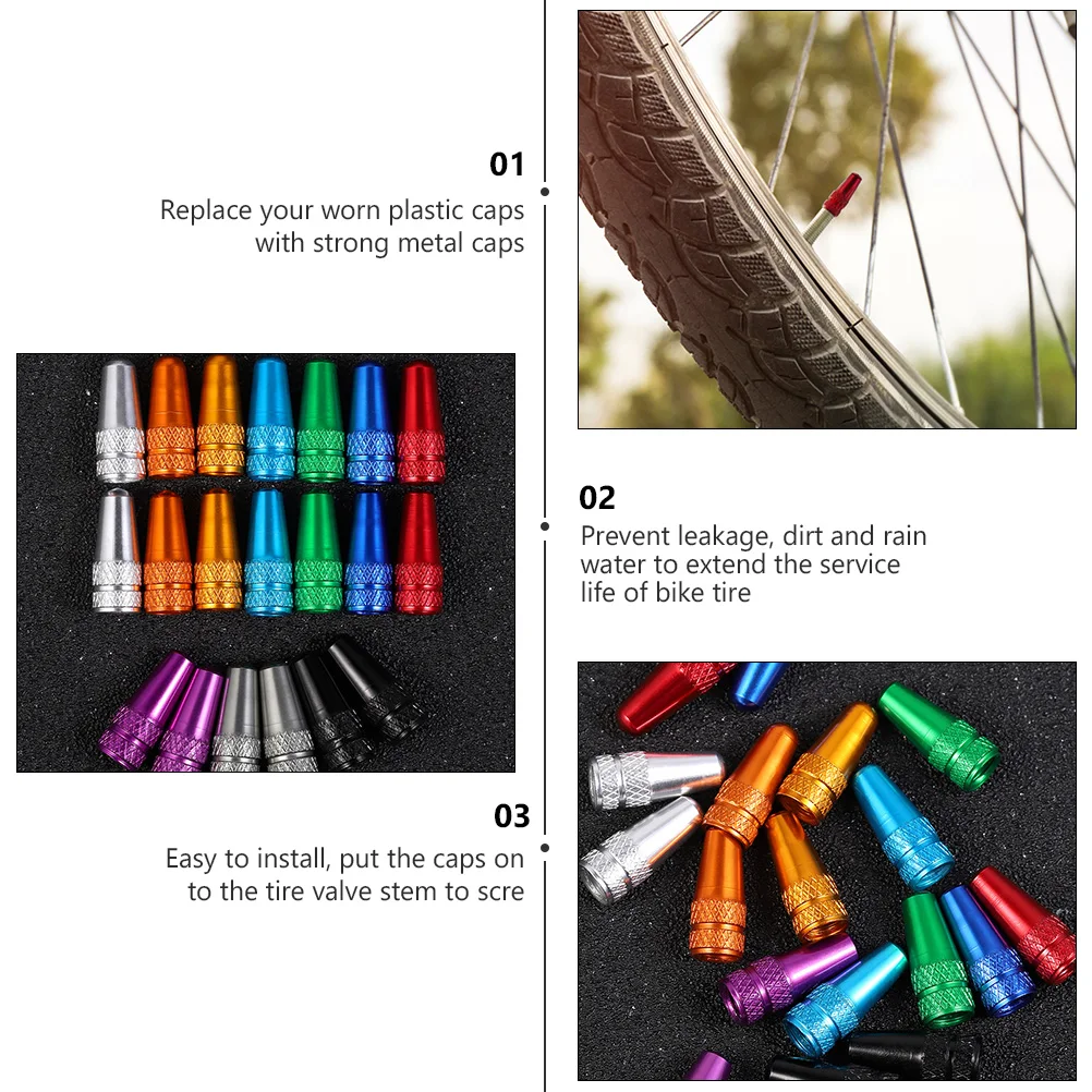 30pcs Tire Valve Caps Aluminum Alloy Dust Cover Bike Tire Bonnet Orange Color Anti Leakage Easy Install
30pcs Tire Valve Caps Aluminum Alloy Dust Cover Bike Tire Bonnet Orange Color Anti Leakage Easy Install
