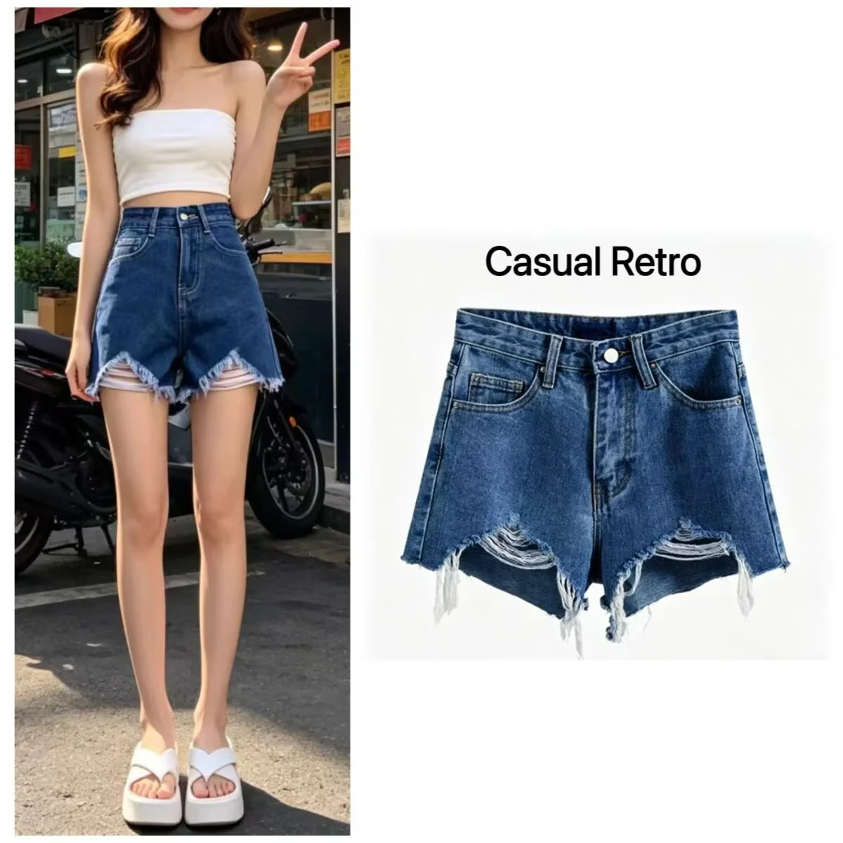Summer Blue Women's Denim Shorts Hot Girl Style Short Jeans Korean Street Wear Fashion and Leisure Loose Y2K 90s Hot Pants
Summer Blue Women's Denim Shorts Hot Girl Style Short Jeans Korean Street Wear Fashion and Leisure Loose Y2K 90s Hot Pants