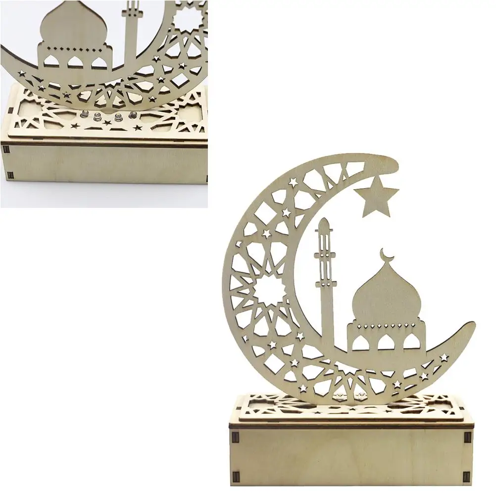 Wooden LED Moon Light Decorative String Lights for Eid Corban Festival Reusable Operated Hollow Accessories Islam Lamp
Wooden LED Moon Light Decorative String Lights for Eid Corban Festival Reusable Operated Hollow Accessories Islam Lamp