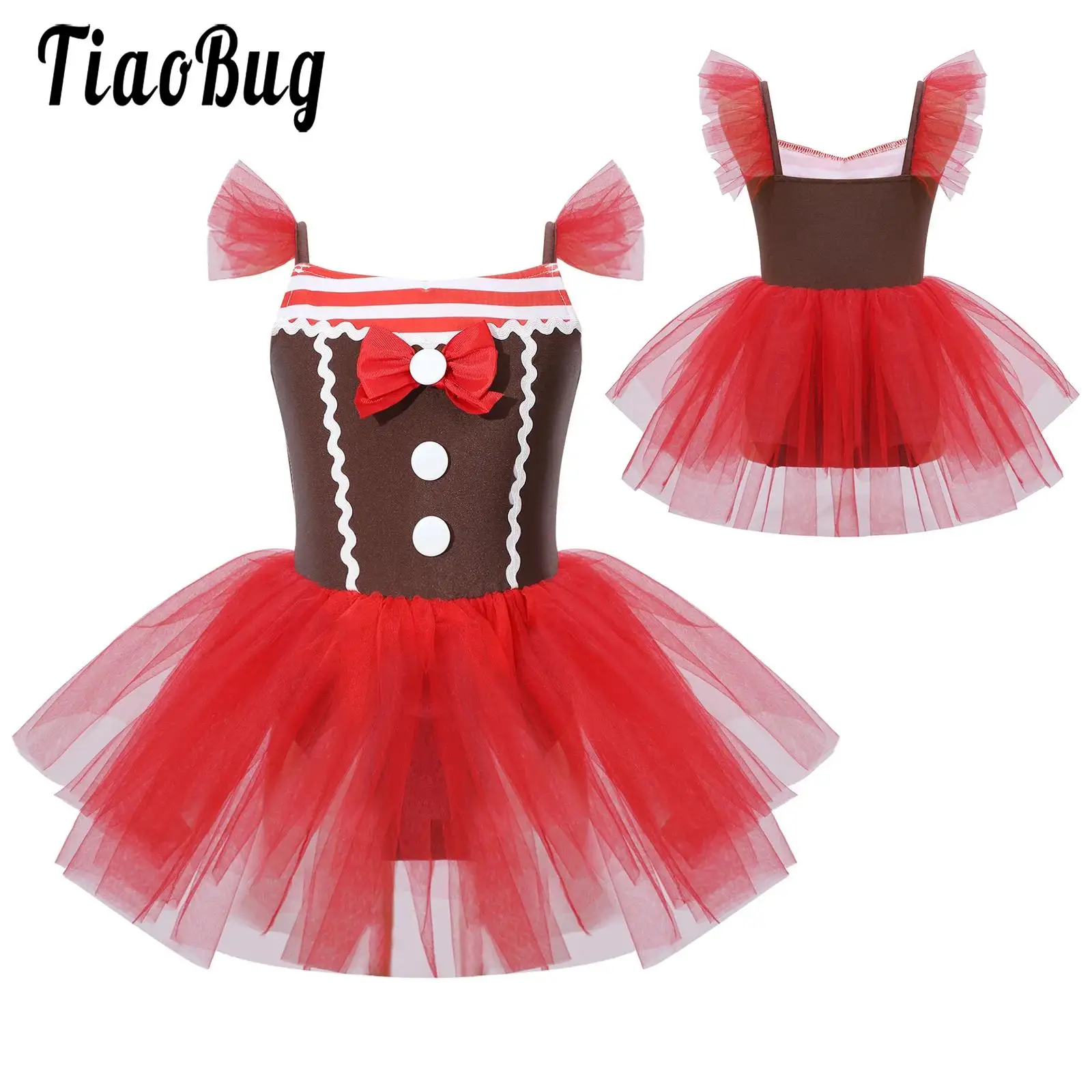 Girls Christmas Gingerbread Performance Costume Holiday Dresses Ballet Dance Leotard Tutu Dress Xmas Cookie Role Play Outfit
Girls Christmas Gingerbread Performance Costume Holiday Dresses Ballet Dance Leotard Tutu Dress Xmas Cookie Role Play Outfit