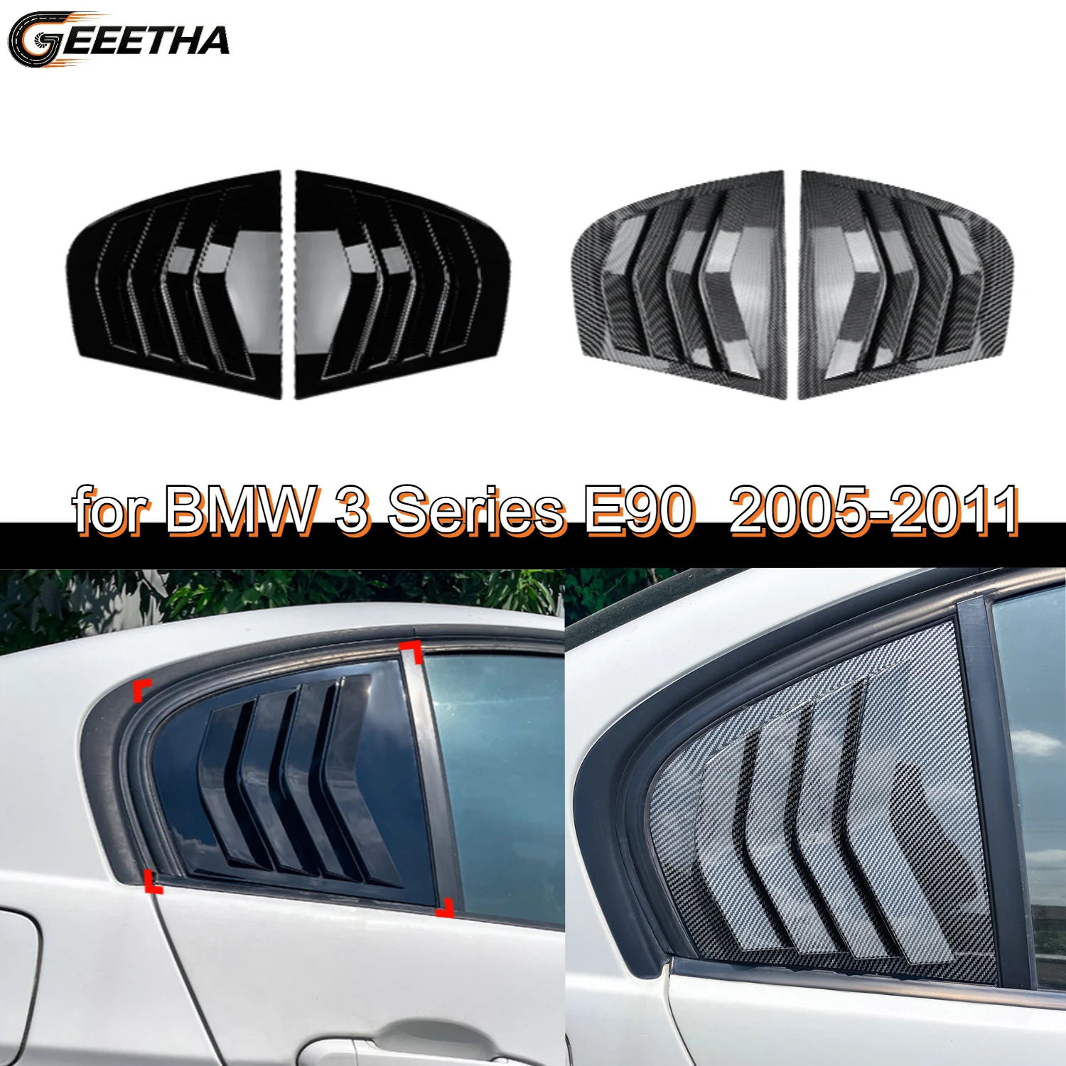 NEW rear Window Shutter Cover Trim Window Louver Side Vent for BMW 3 Series E90 320i 323i 325i 330i M3 Car 2005-2011
NEW rear Window Shutter Cover Trim Window Louver Side Vent for BMW 3 Series E90 320i 323i 325i 330i M3 Car 2005-2011