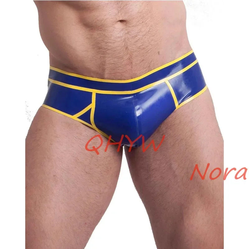 Latex Panties Handmade Sexy Men Blue with Yellow Trim Latex Lingerie Shorts Rubber Underwear Briefs
Latex Panties Handmade Sexy Men Blue with Yellow Trim Latex Lingerie Shorts Rubber Underwear Briefs