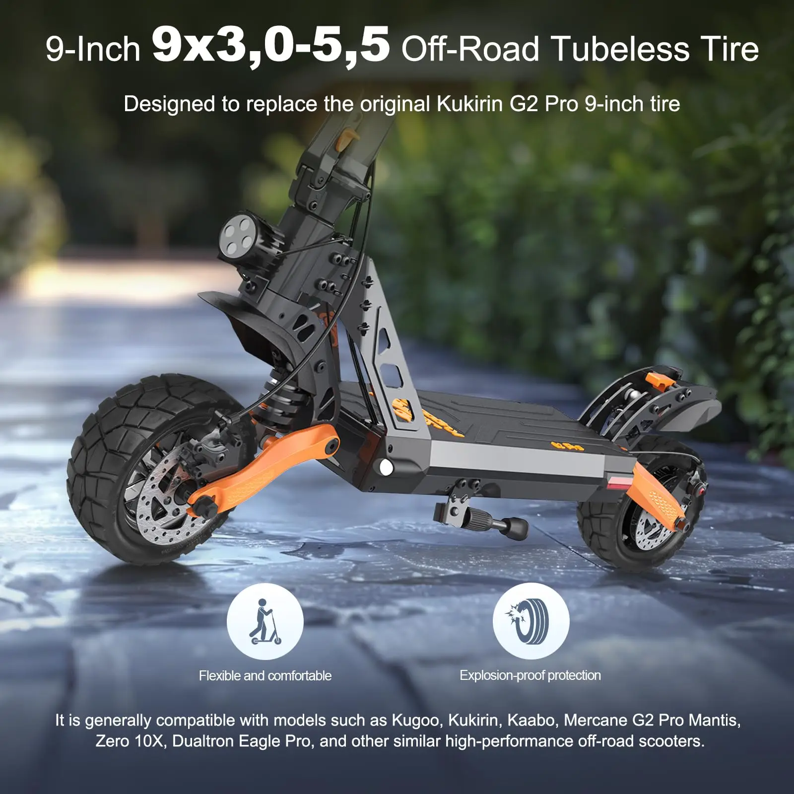 9x3.0-5.5 Vacuum Tubeless Tire with Valves for KUGOO G2 Pro Electric Scooter 9*3.0-5.5 Tyres Thick Wheel Replacement Accessories
9x3.0-5.5 Vacuum Tubeless Tire with Valves for KUGOO G2 Pro Electric Scooter 9*3.0-5.5 Tyres Thick Wheel Replacement Accessories